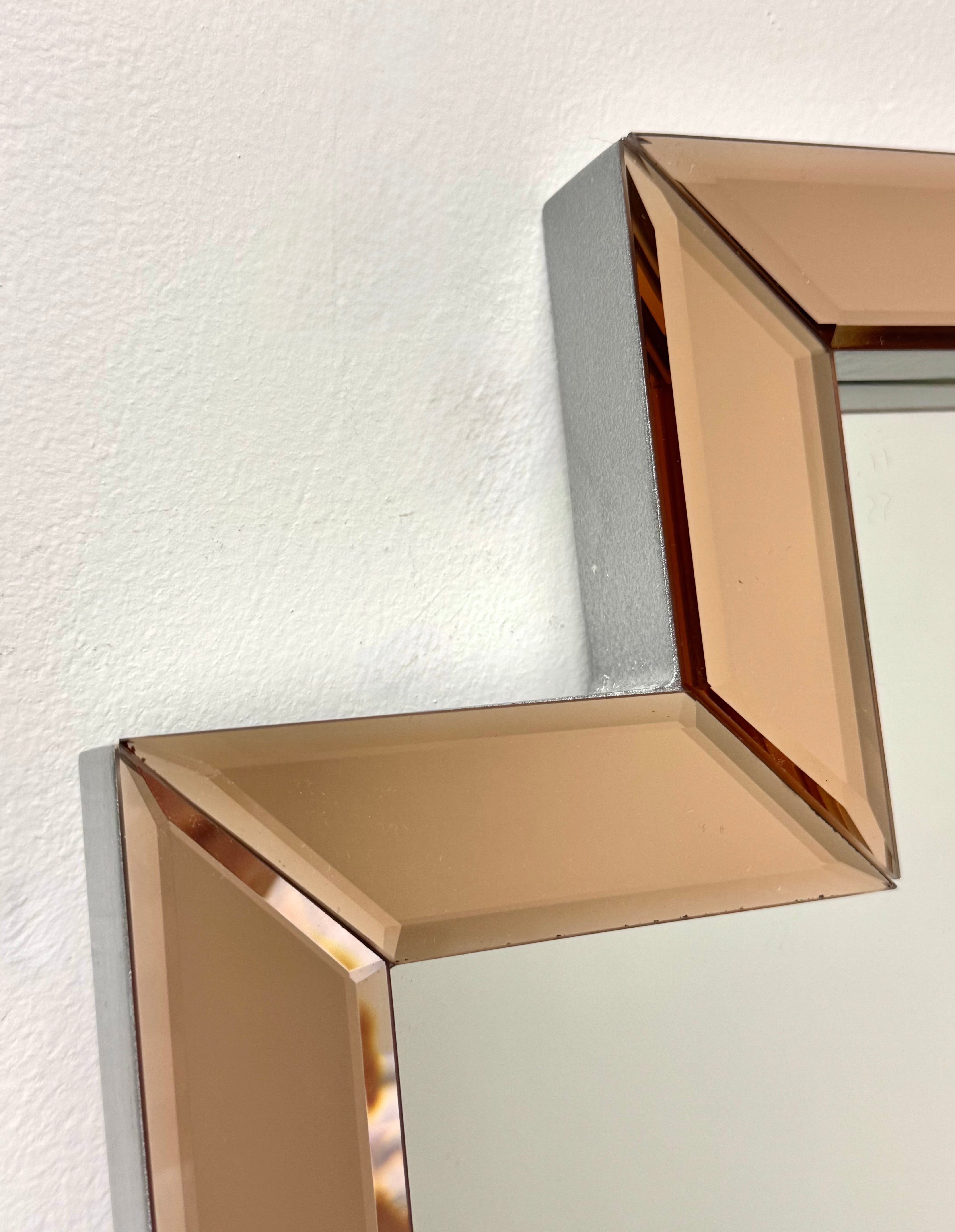 Rose Gold Beveled Glass Mirror