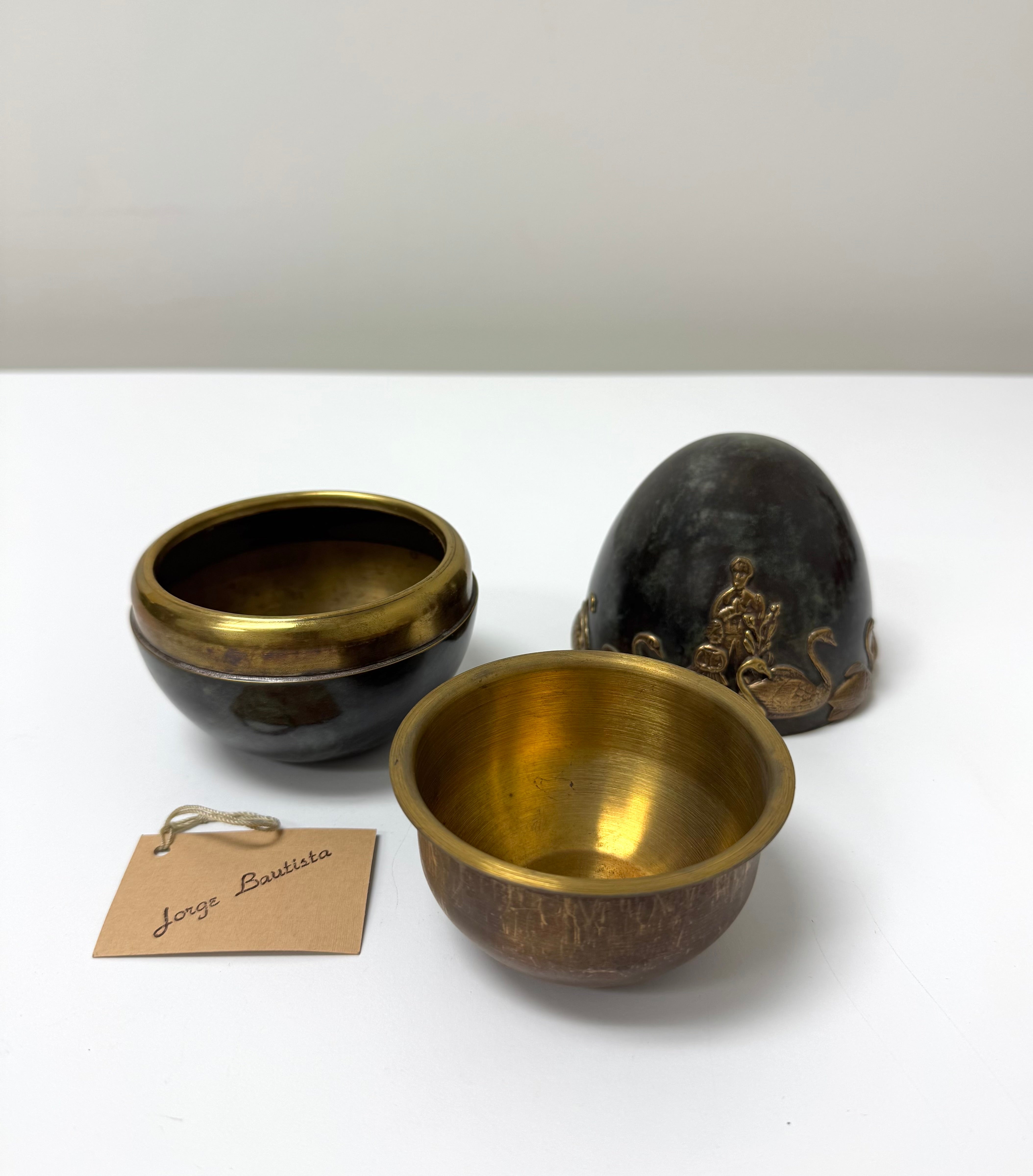Hand-made Brass Swan Egg