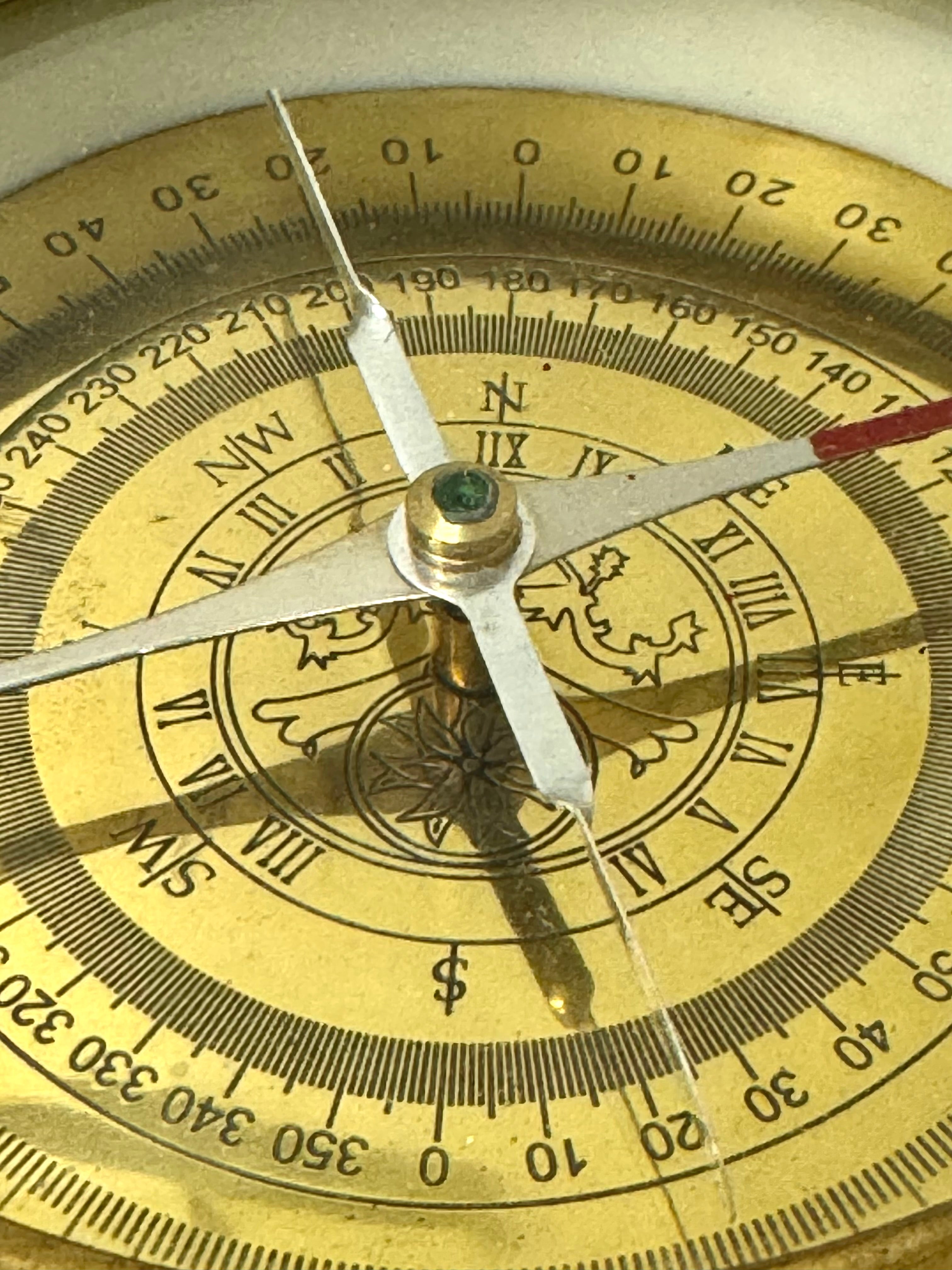 Antique Nautical Desk Compass