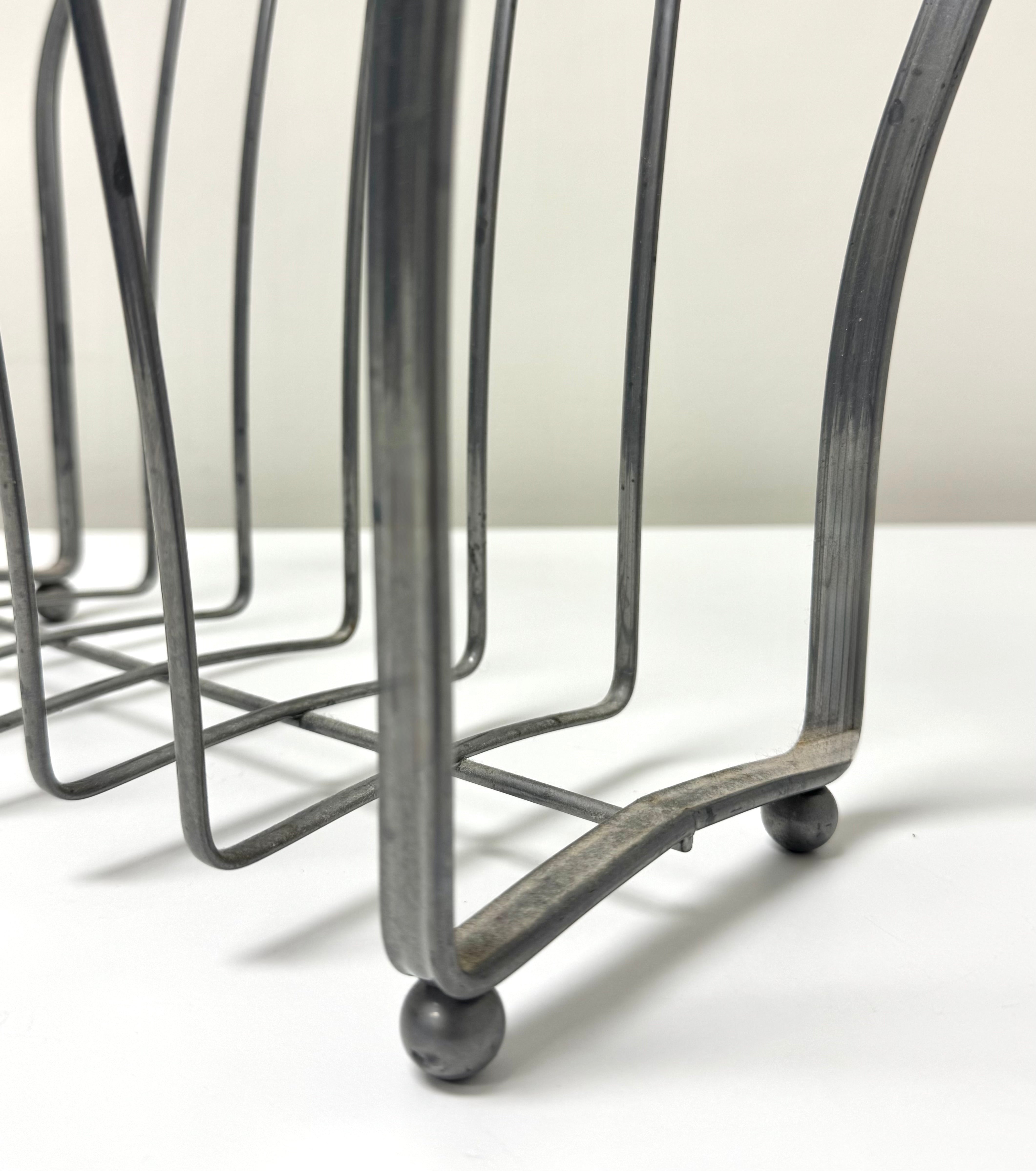 Vintage Grahphite Metal Magazine Rack