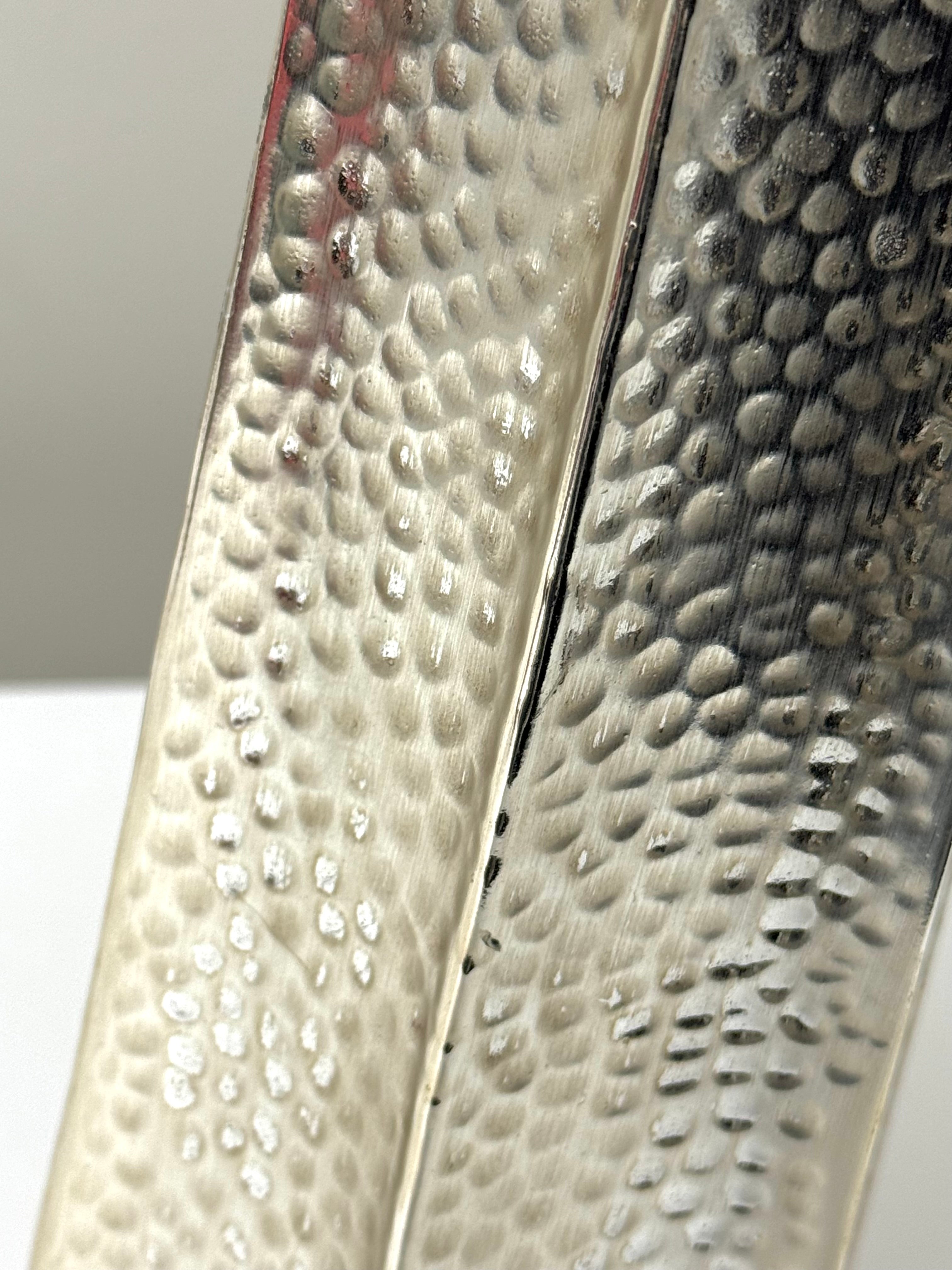 Hammered Silver Tapered Star Lamp