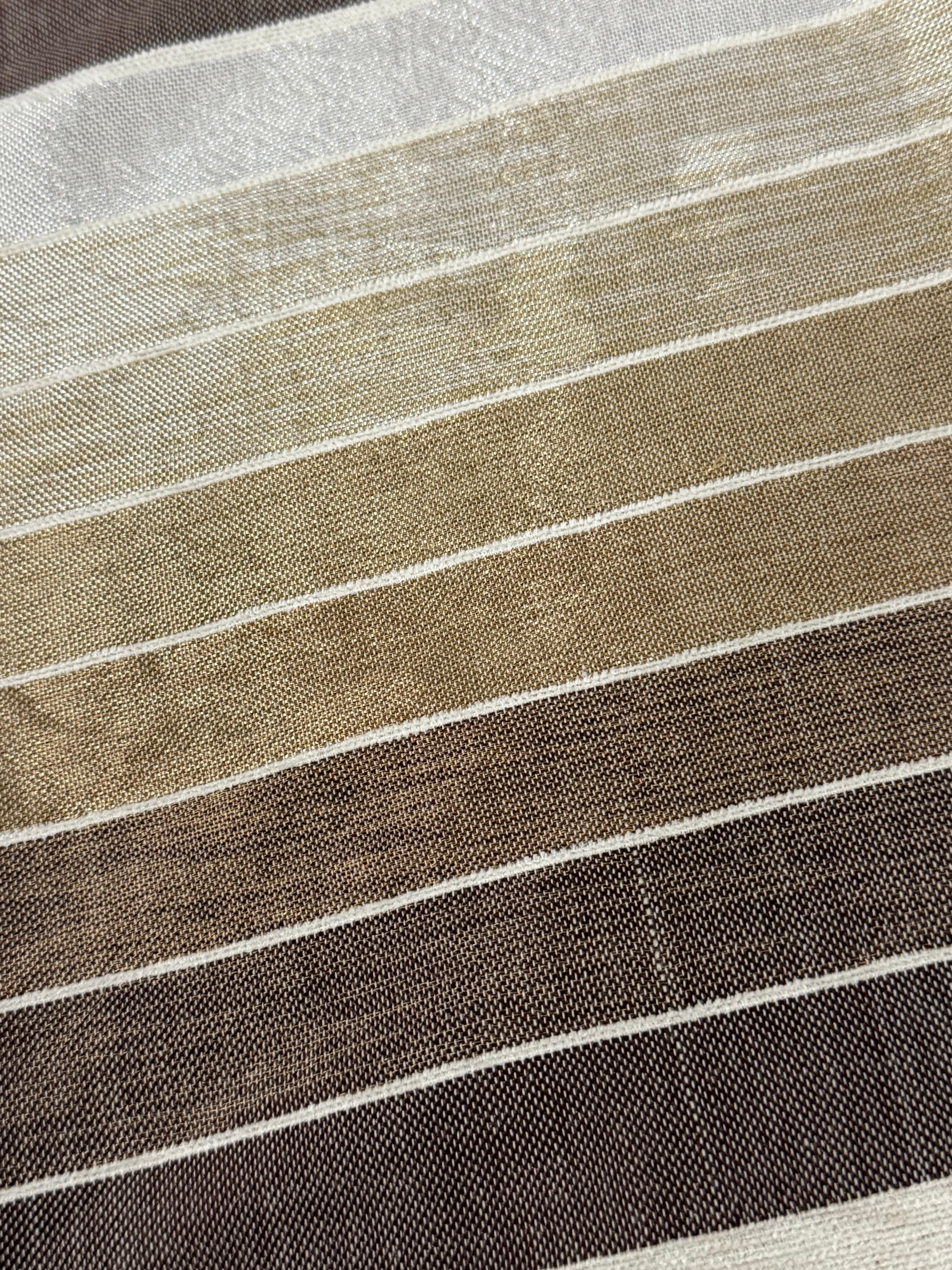 Shimmer Cotton Neutral Stripe 67" x 120" Throw