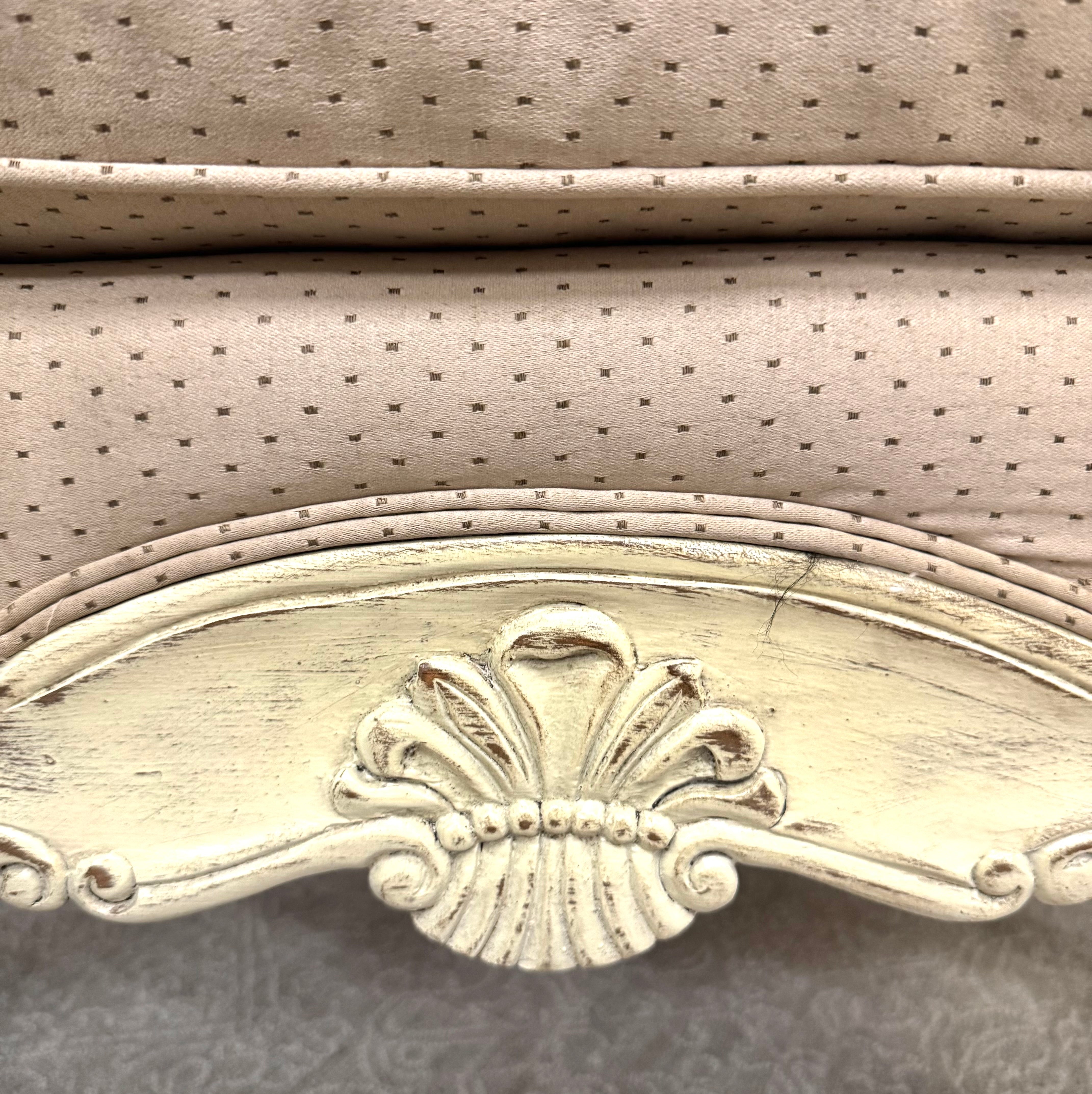 Custom LILLIAN AUGUST French Taupe Bergere Chair