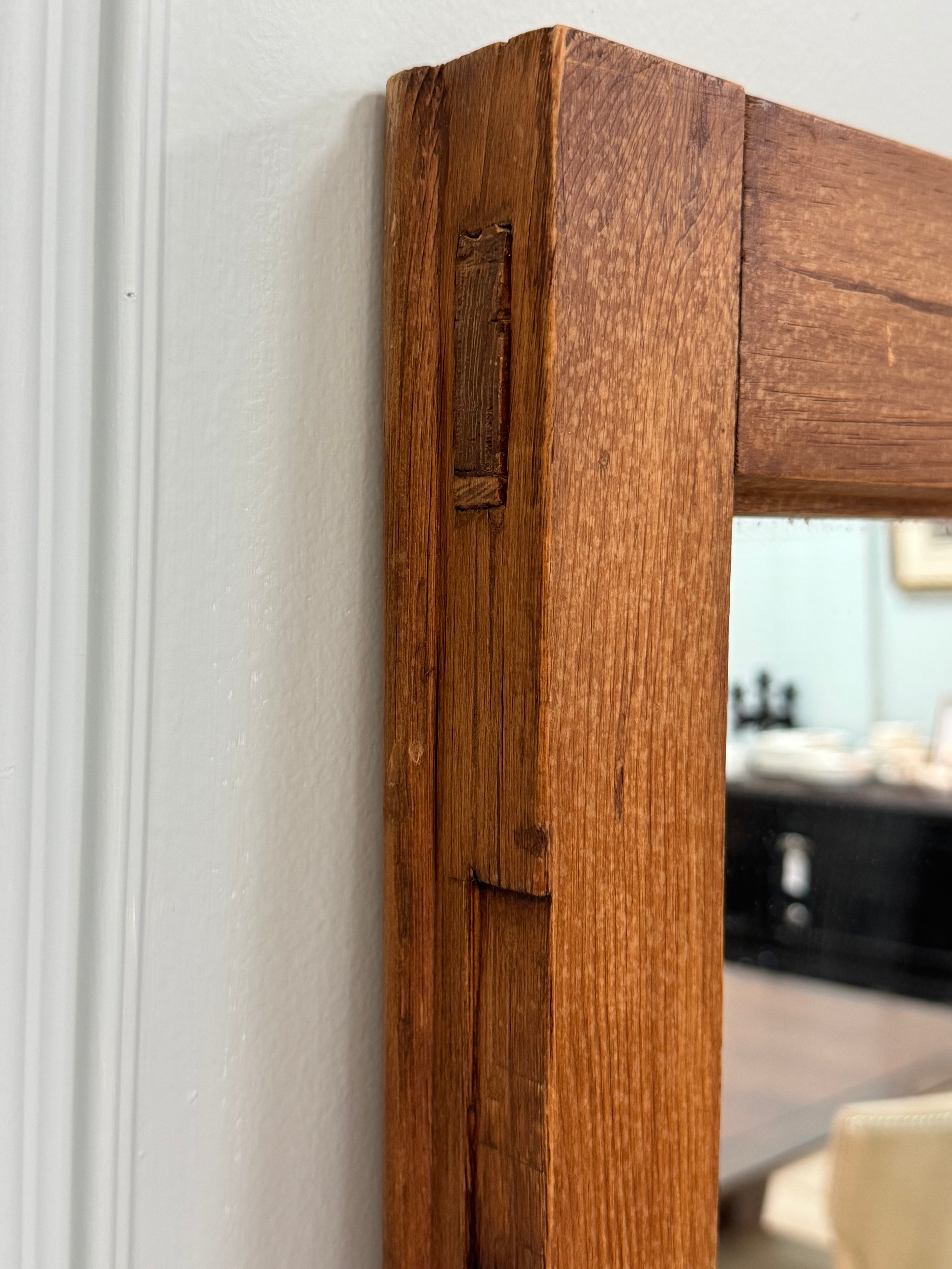 Vintage Pine Window Pane Mirror (62" x 27")