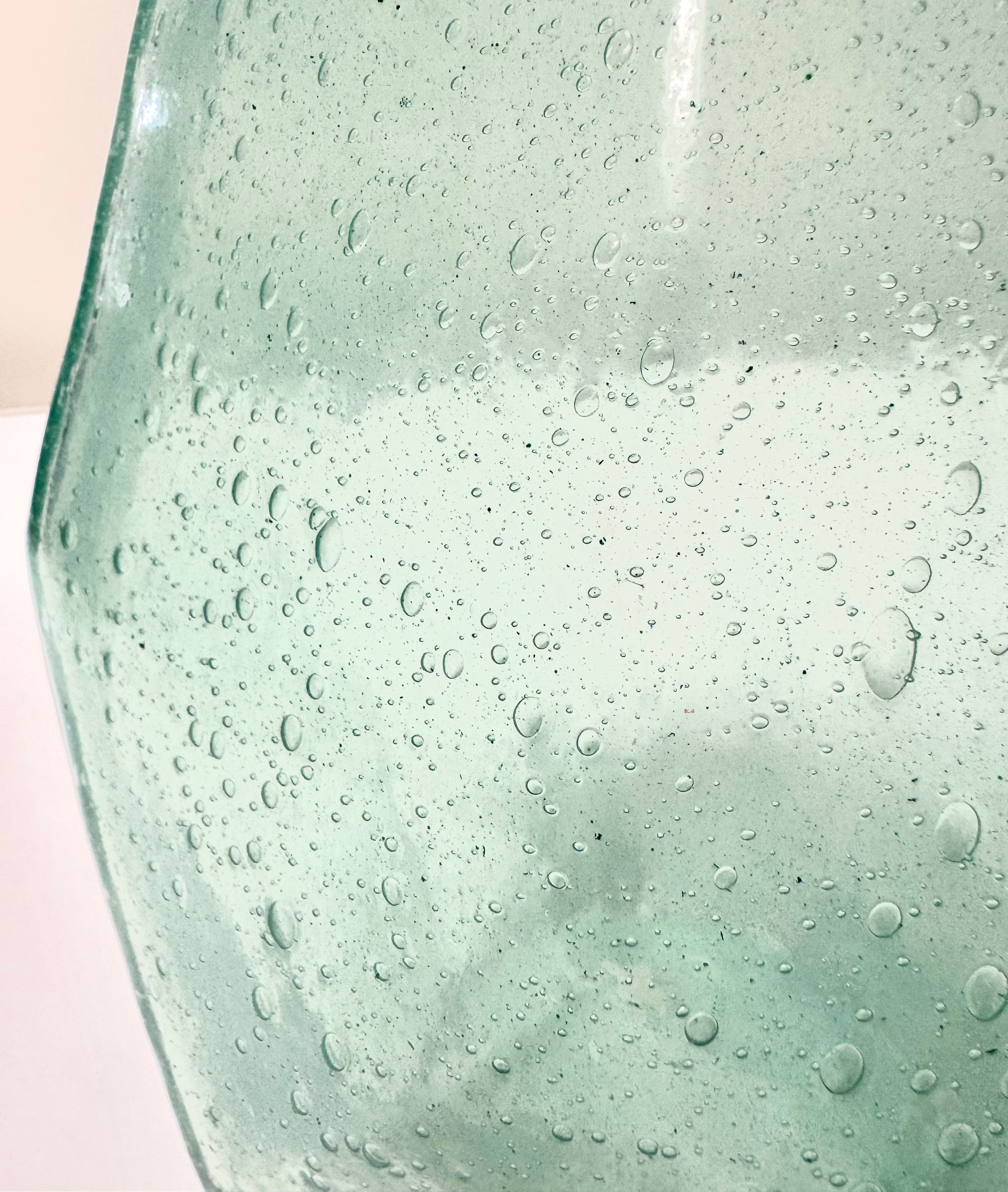 PIER 1 Sea Green Mottled Glass Vase