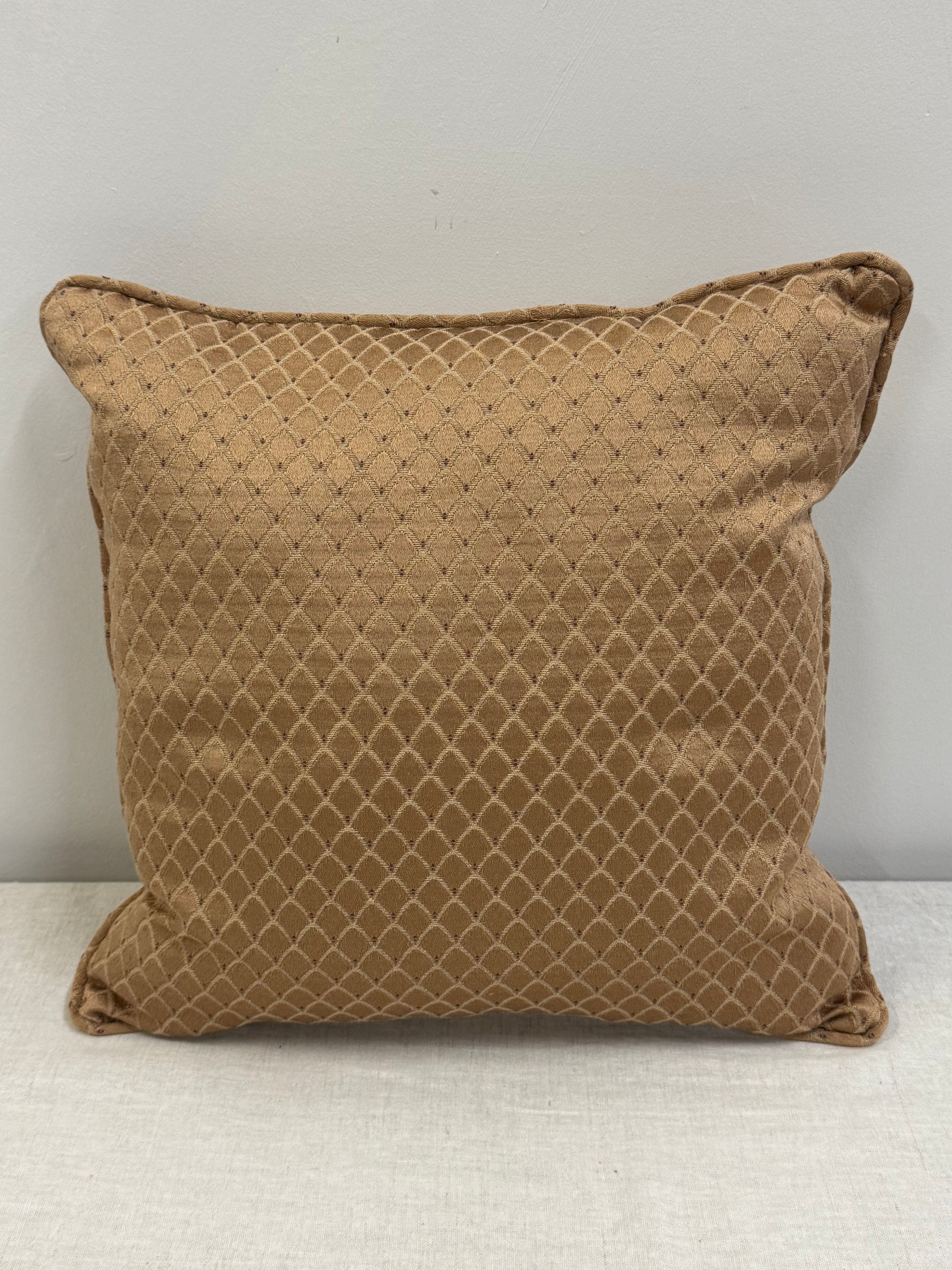Coffee Diamond-pattern 16" Pillow