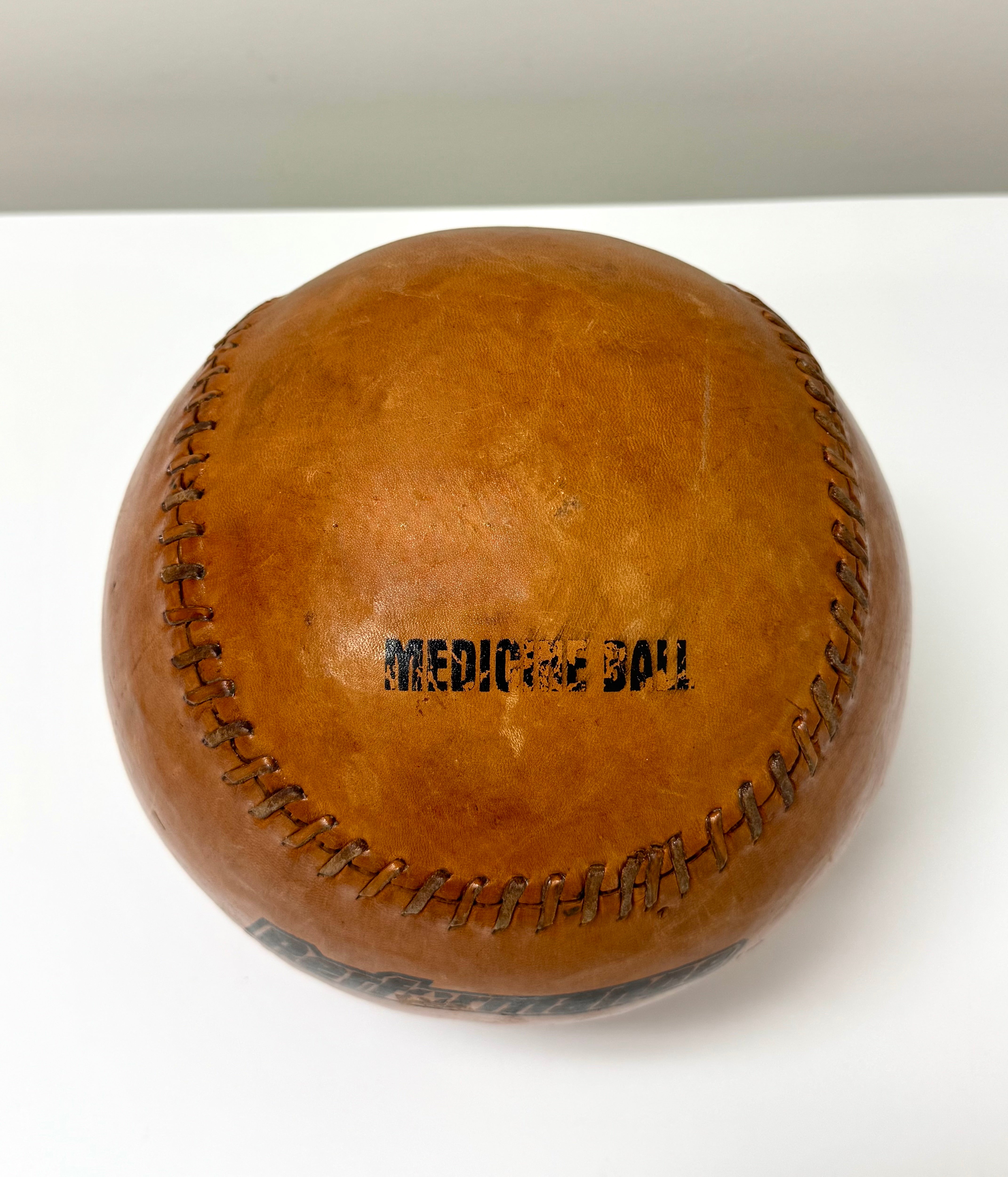 Vintage Leather 12lb Medicine Ball
