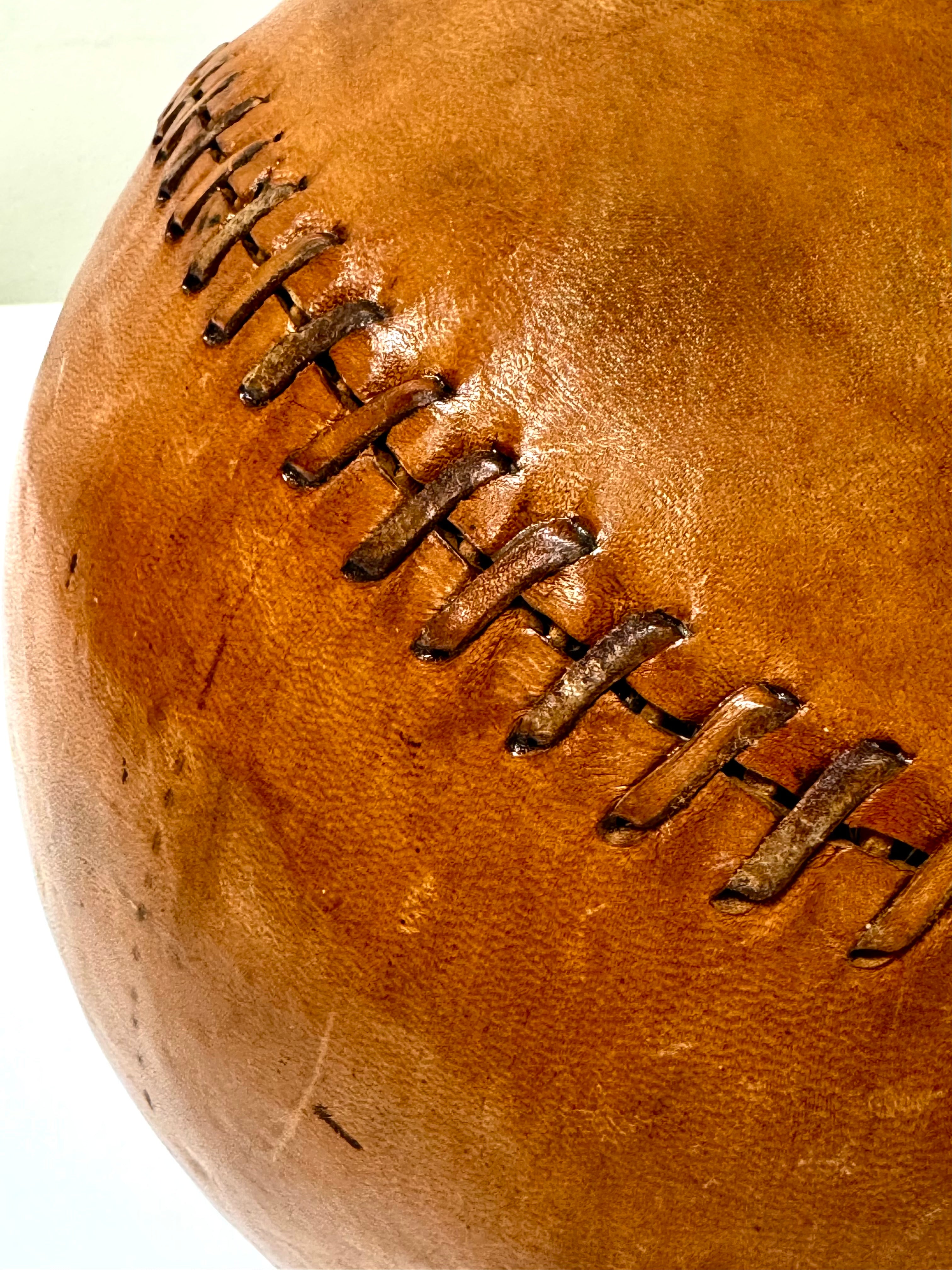 Vintage Leather 12lb Medicine Ball