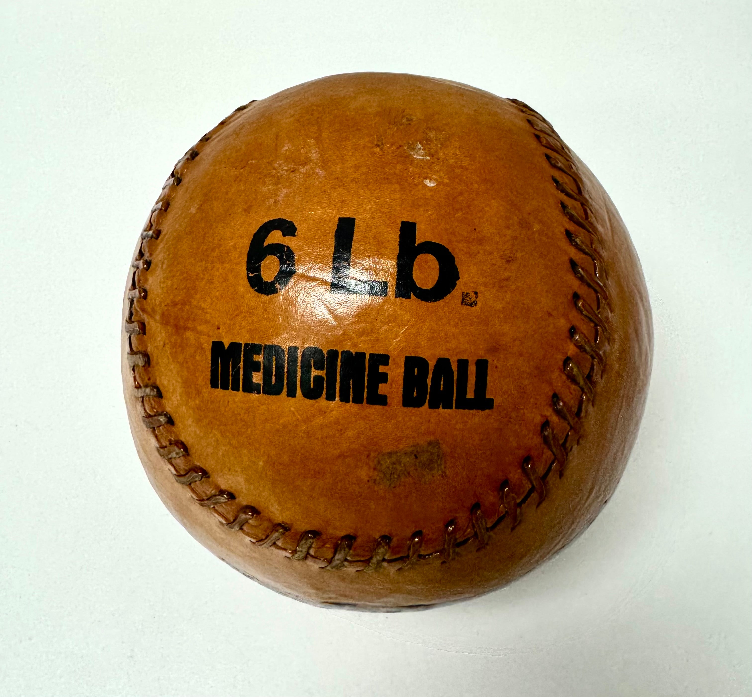 Vintage Leather 6lb Medicine Ball
