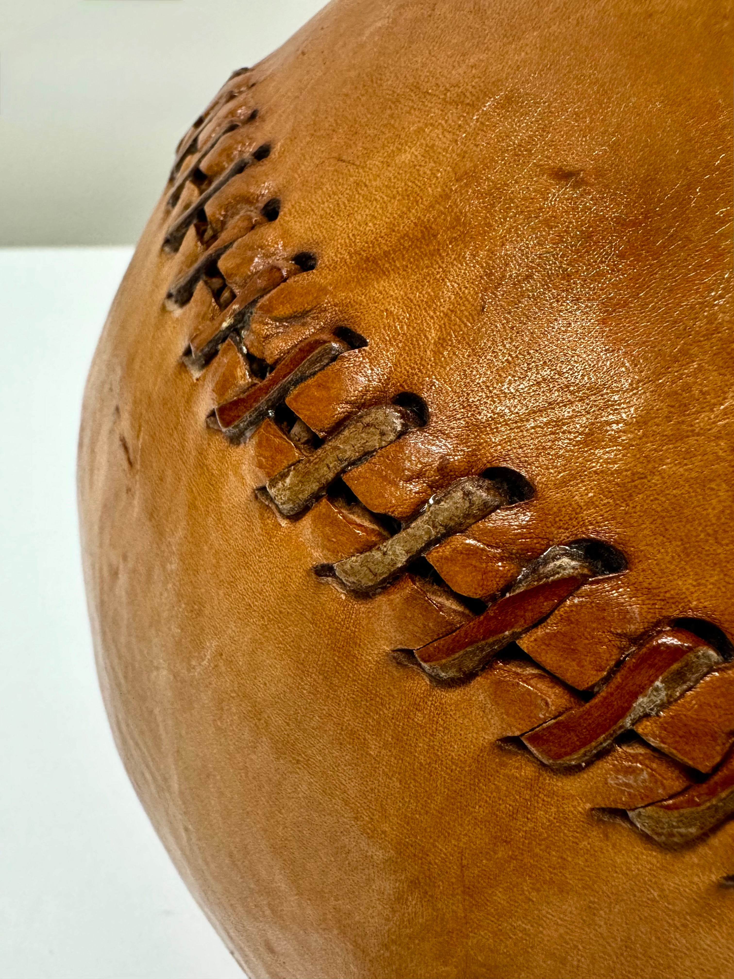 Vintage Leather 6lb Medicine Ball