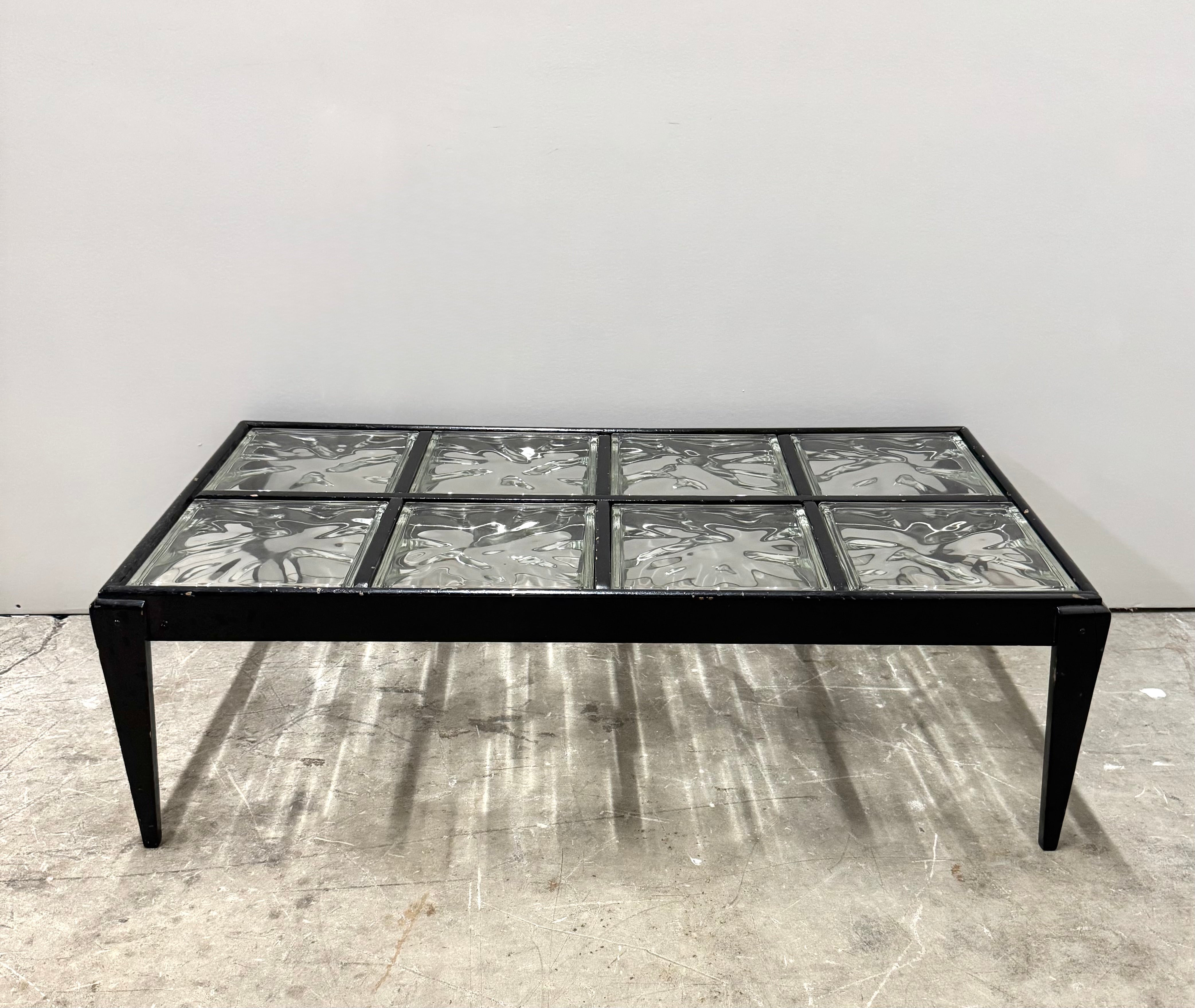 Industrial Loft Glass-block Coffee Table