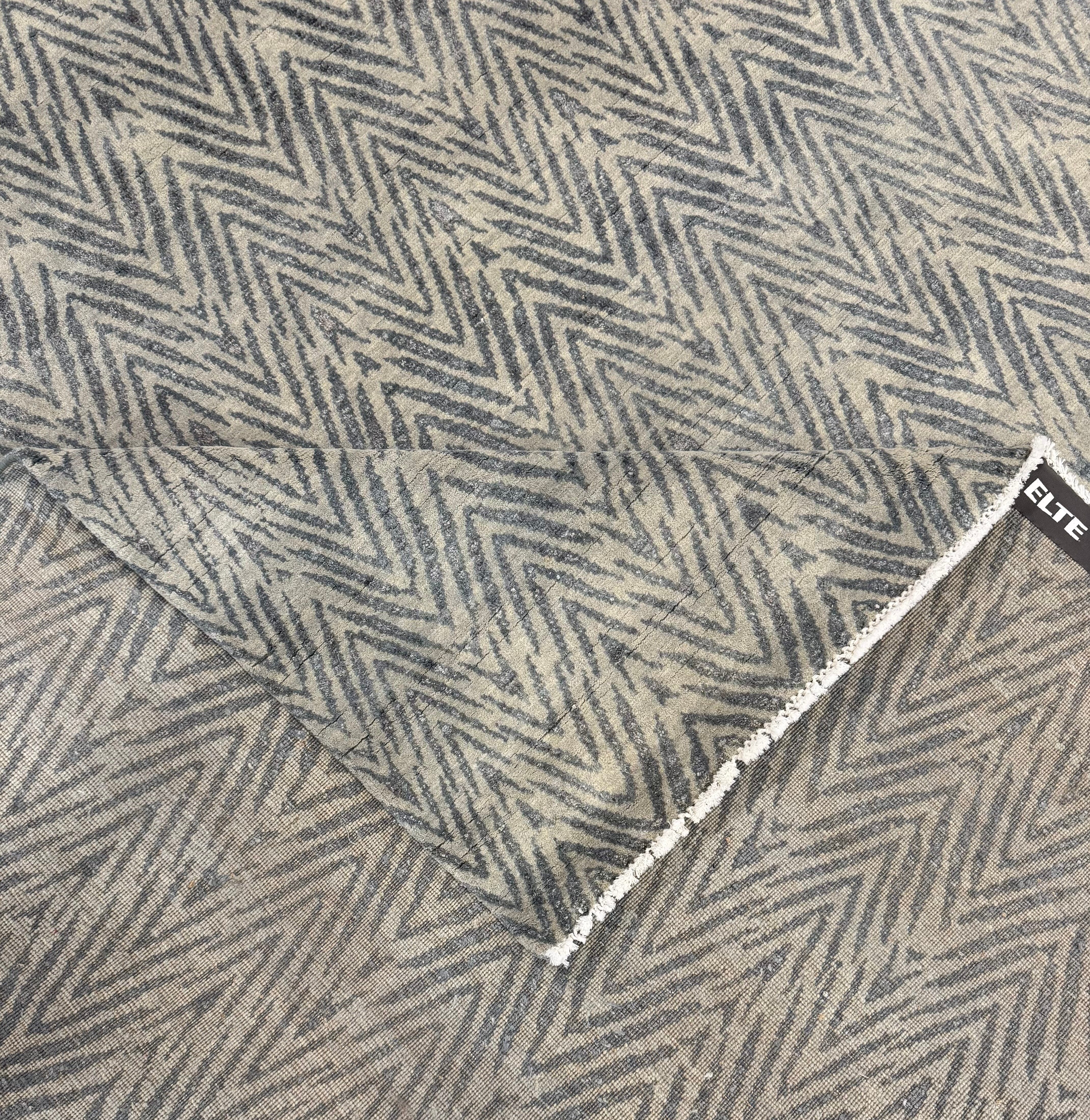 NEW! ELTE 'Arlington' Gray 8' x 10' Wool & Silk Rug