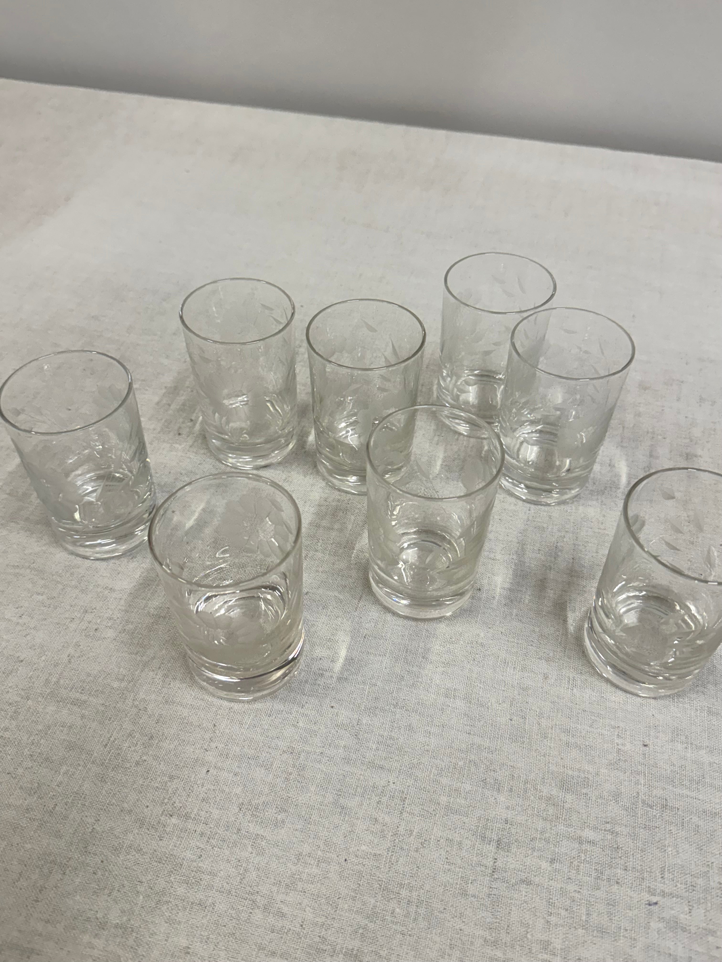 Cornflower Small Juice Glasses Set of 8