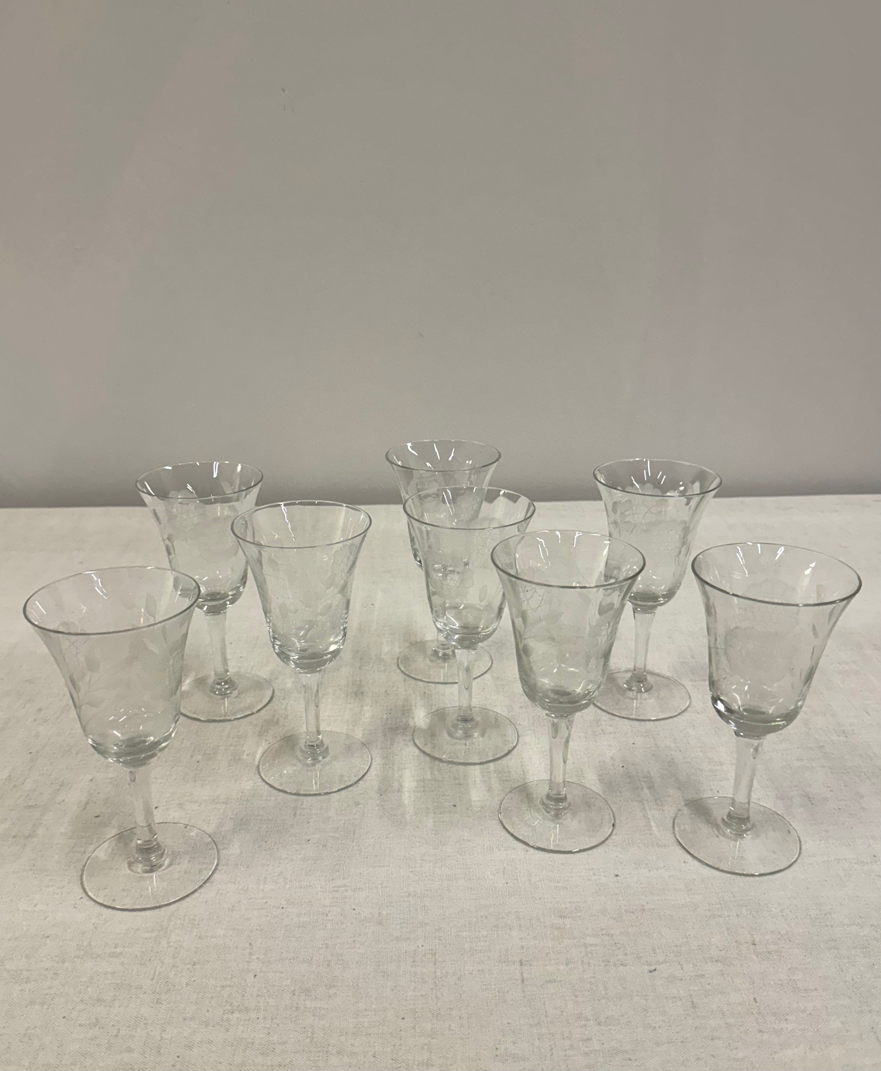 Cornflower Wine Glasses Set of 8