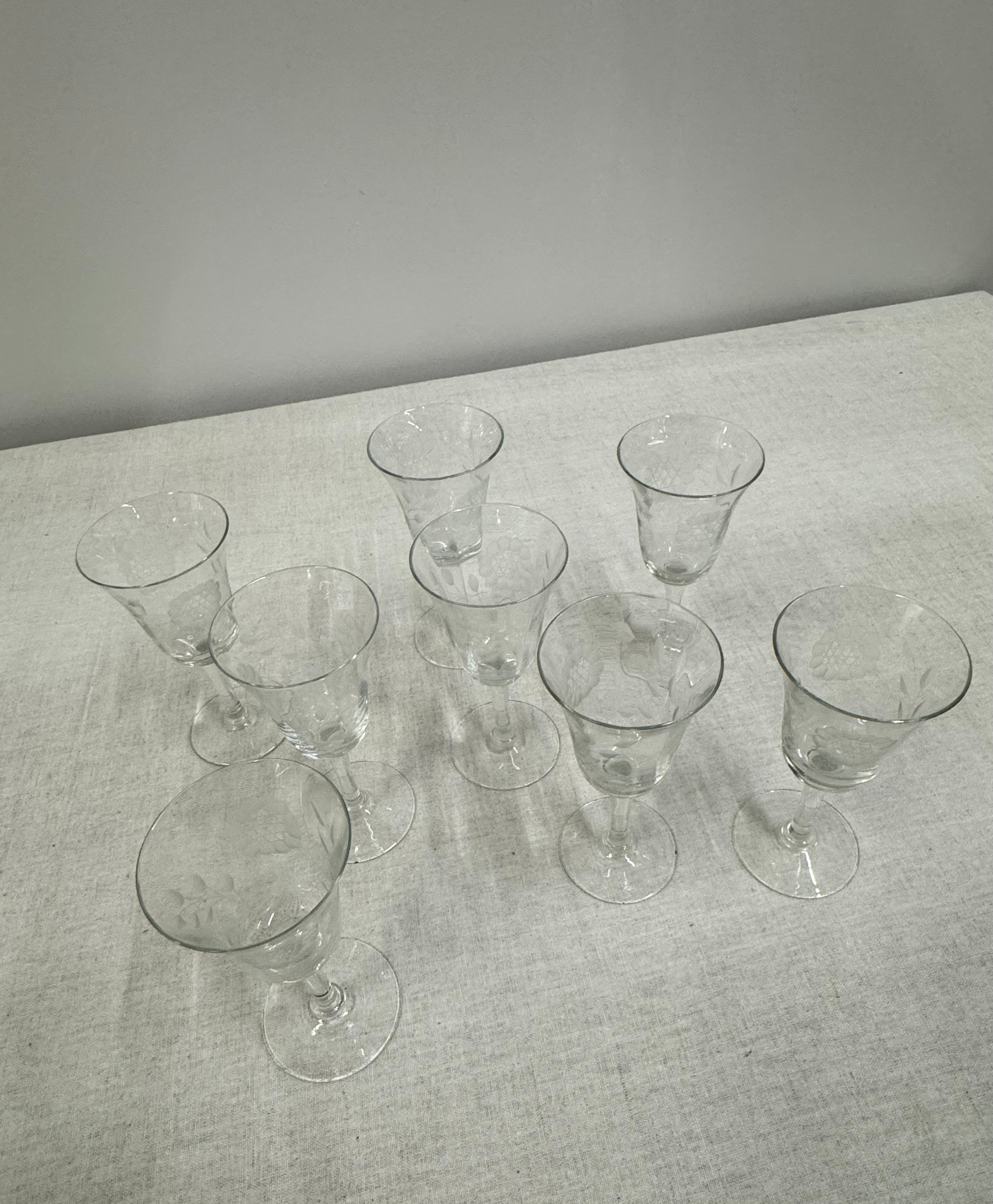 Cornflower Wine Glasses Set of 8