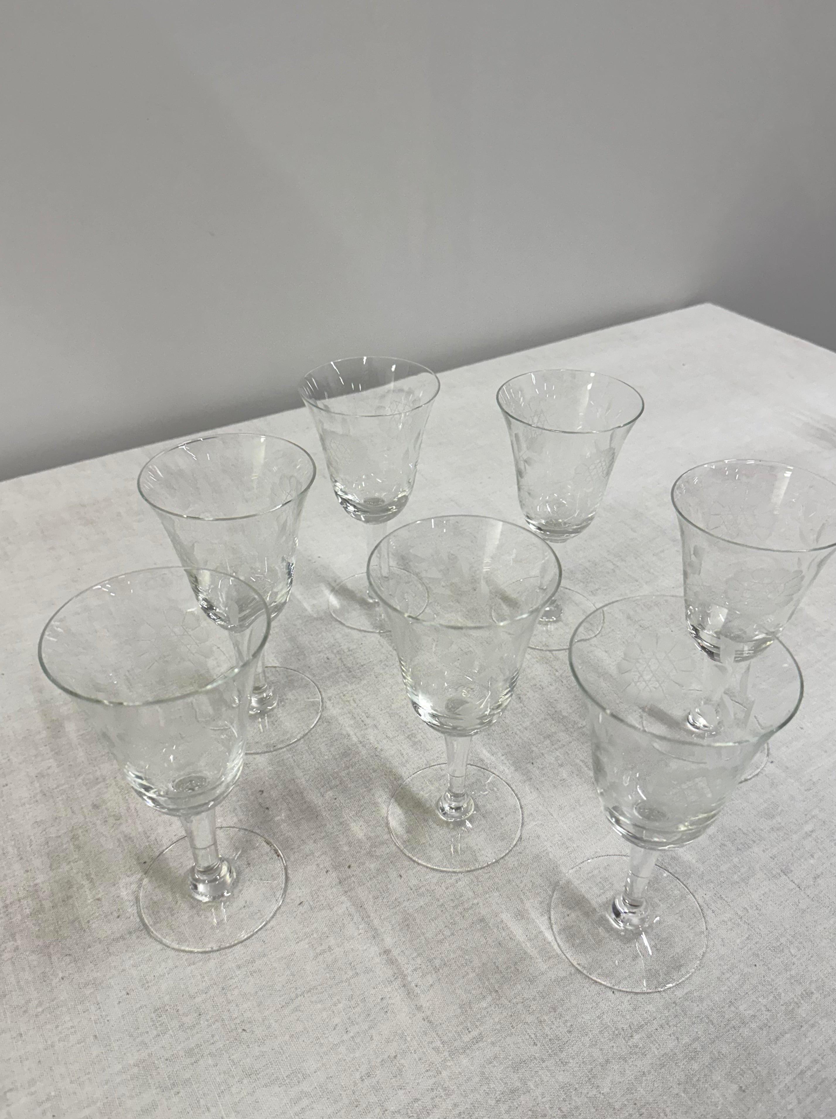 Cornflower Water Goblets Set of 7