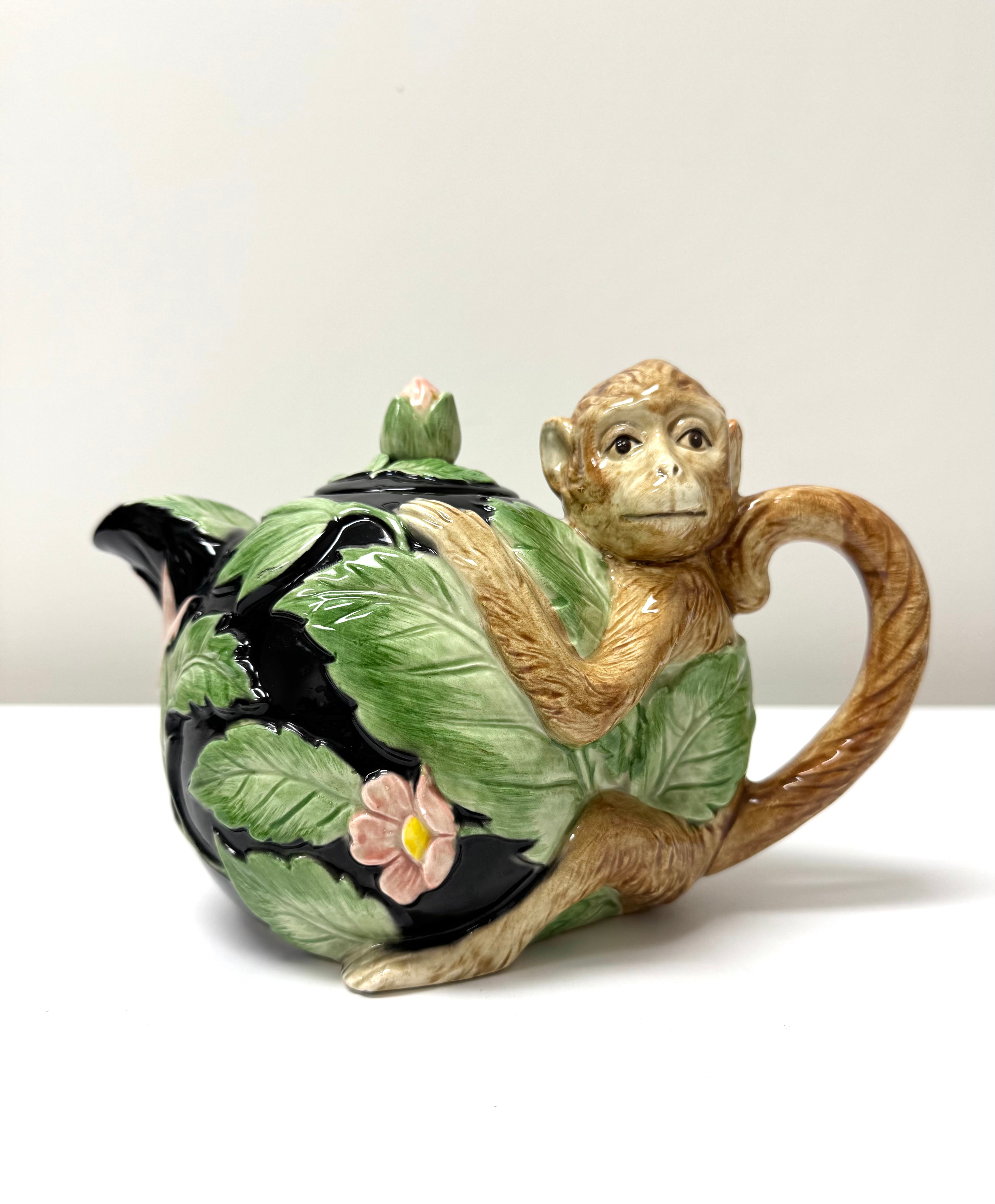 Vintage FITZ & FLOYD 'Rainforest Monkey' Tea Set