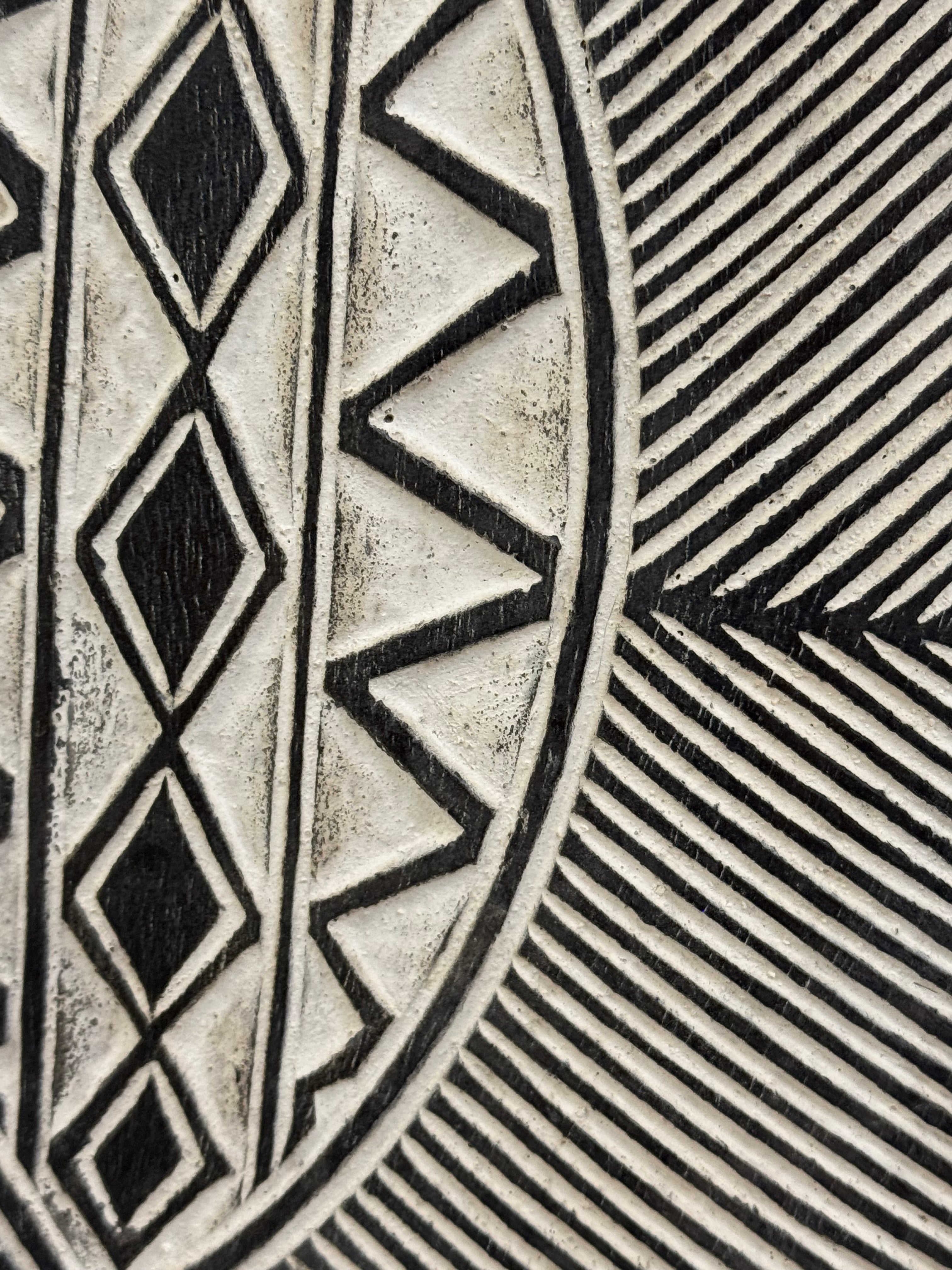 Vintage West African Hand-carved Shield