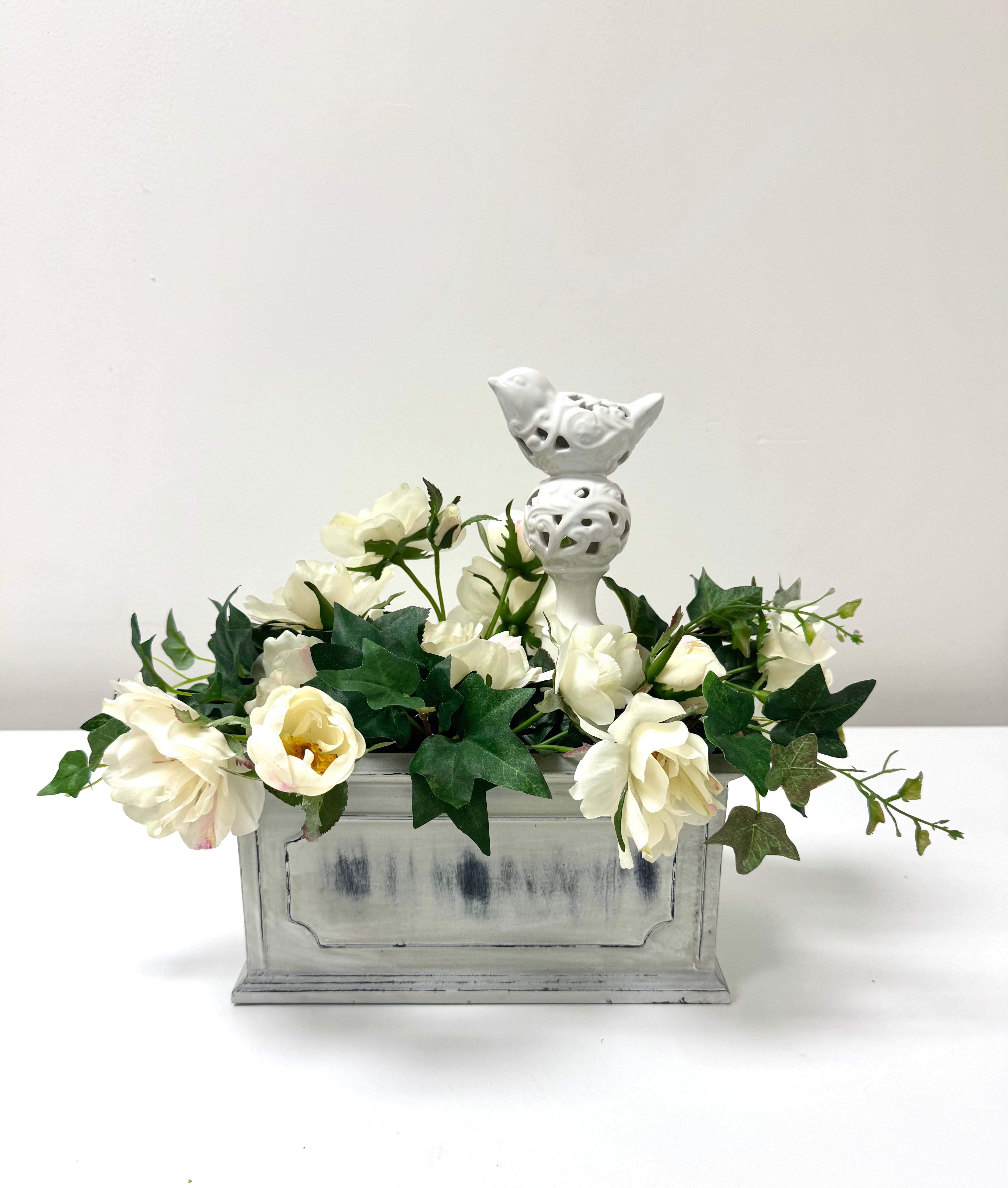 NEW White Roses Floral Arrangement