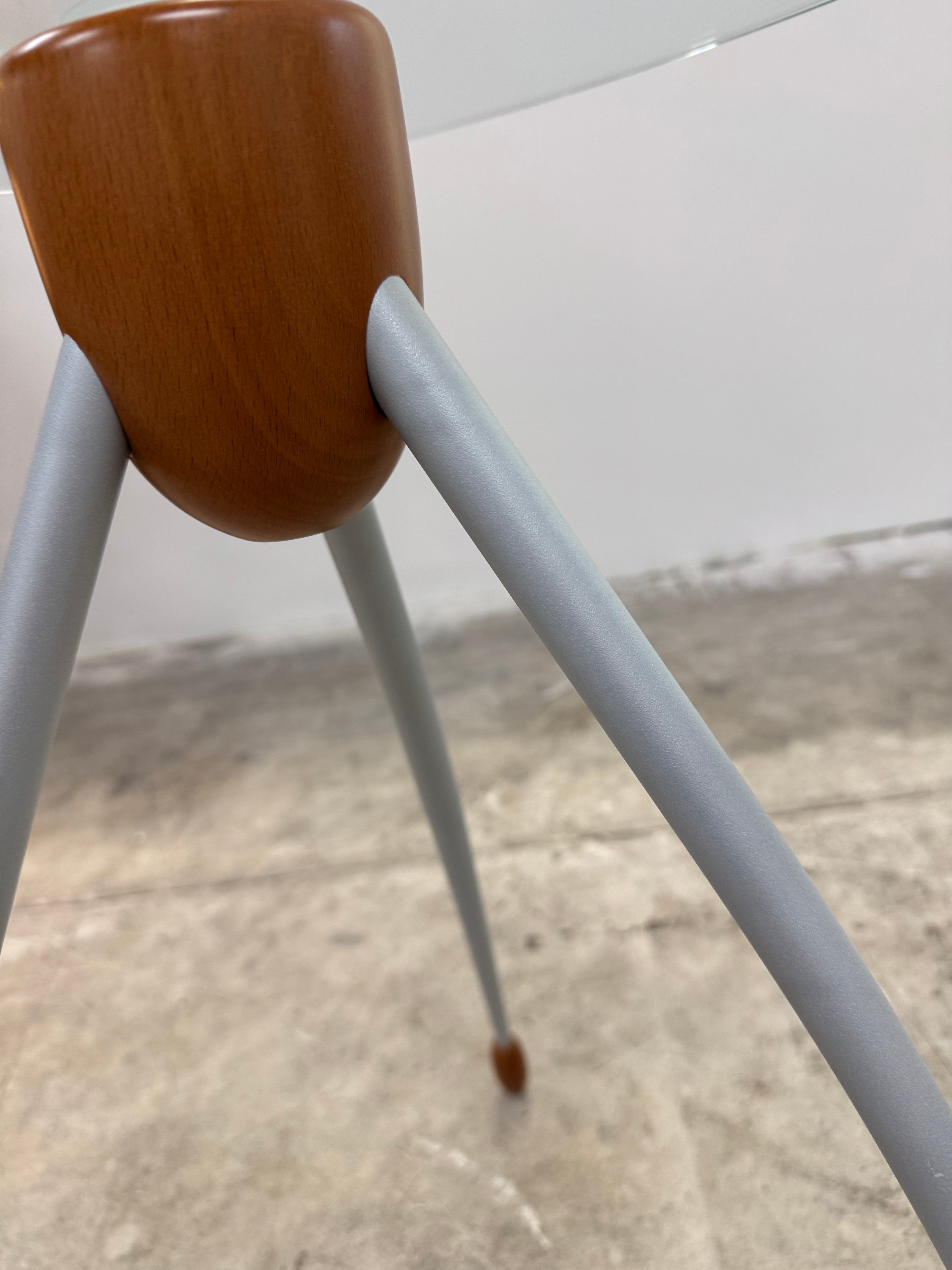 Philippe Starck Style Glass Side Table