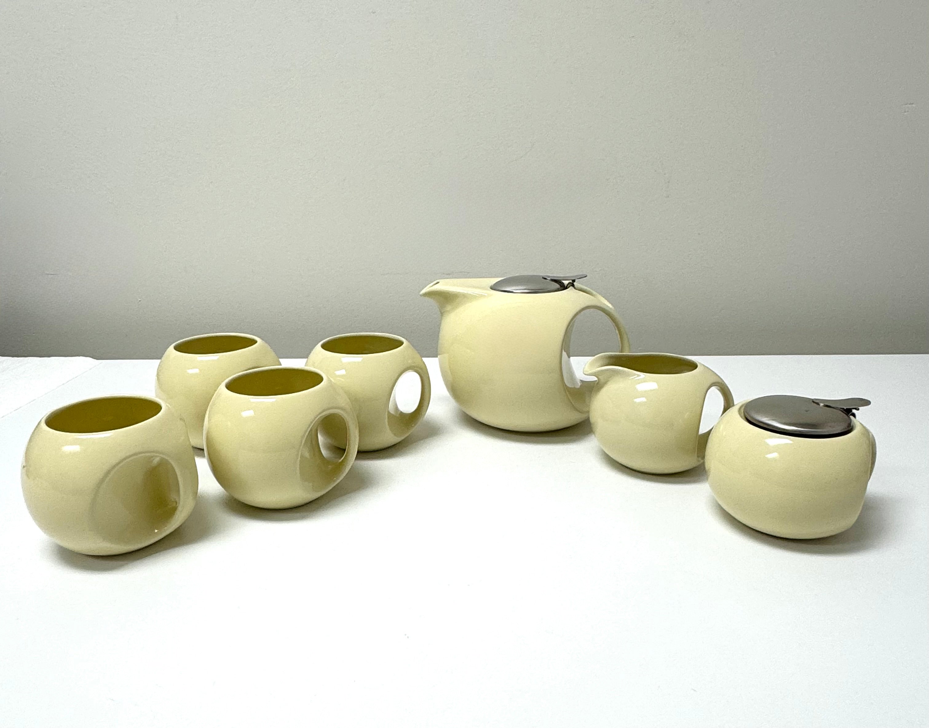 Vintage ROYAL EFREDA MCM Art Deco Almond Tea Set