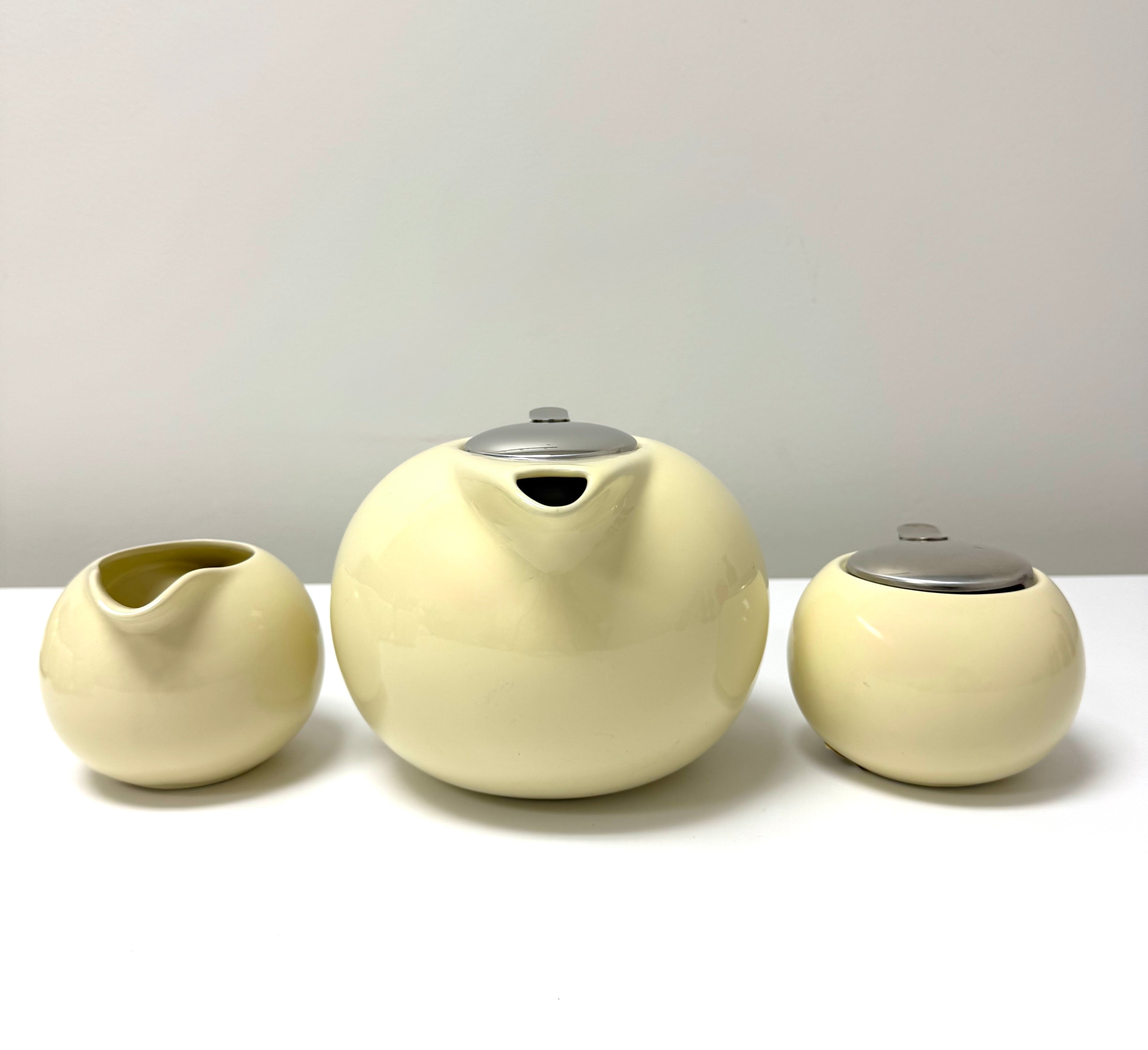 Vintage ROYAL EFREDA MCM Art Deco Almond Tea Set