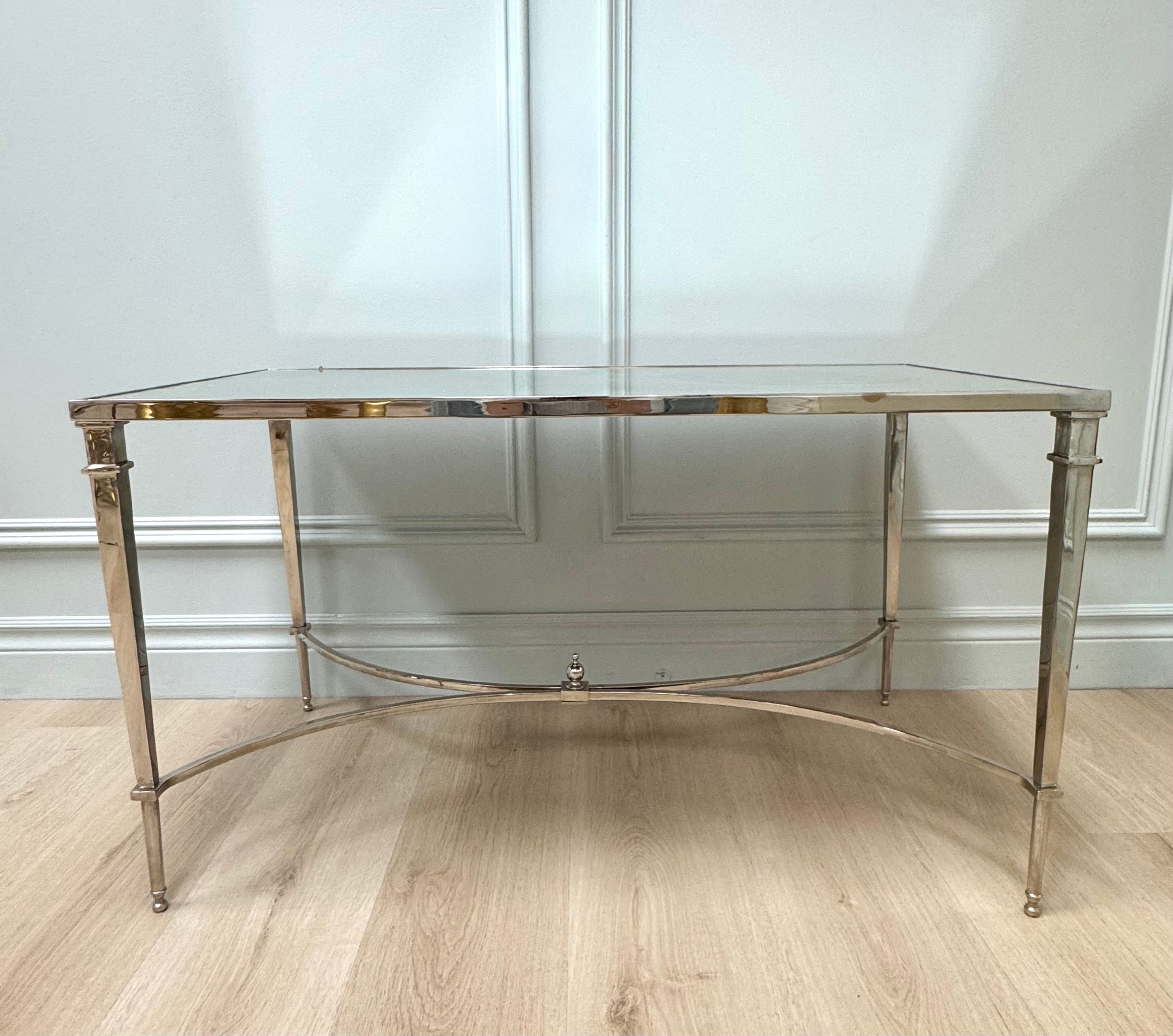 GLOBAL VIEWS French Nickel Coffee Table