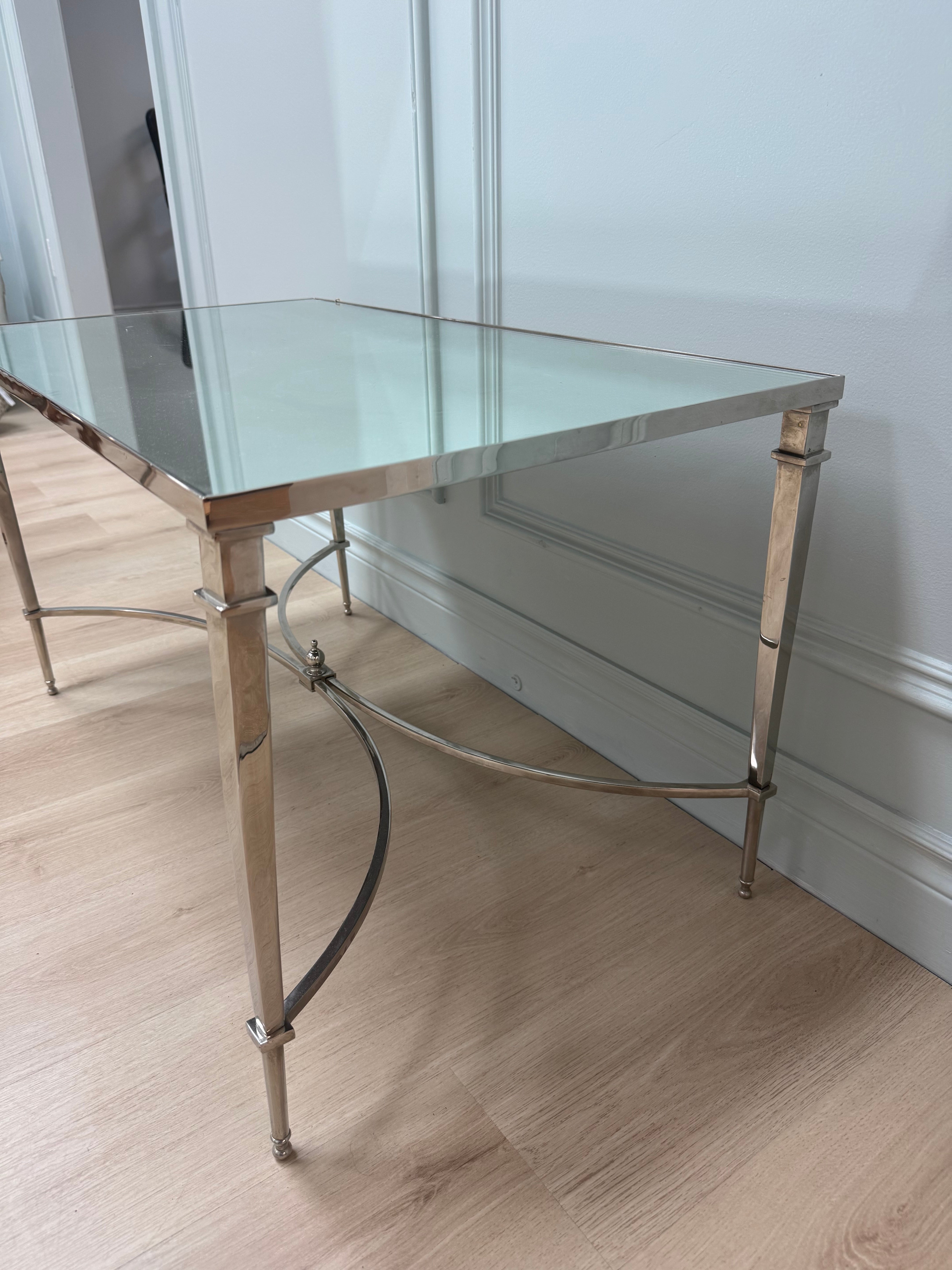 GLOBAL VIEWS French Nickel Coffee Table
