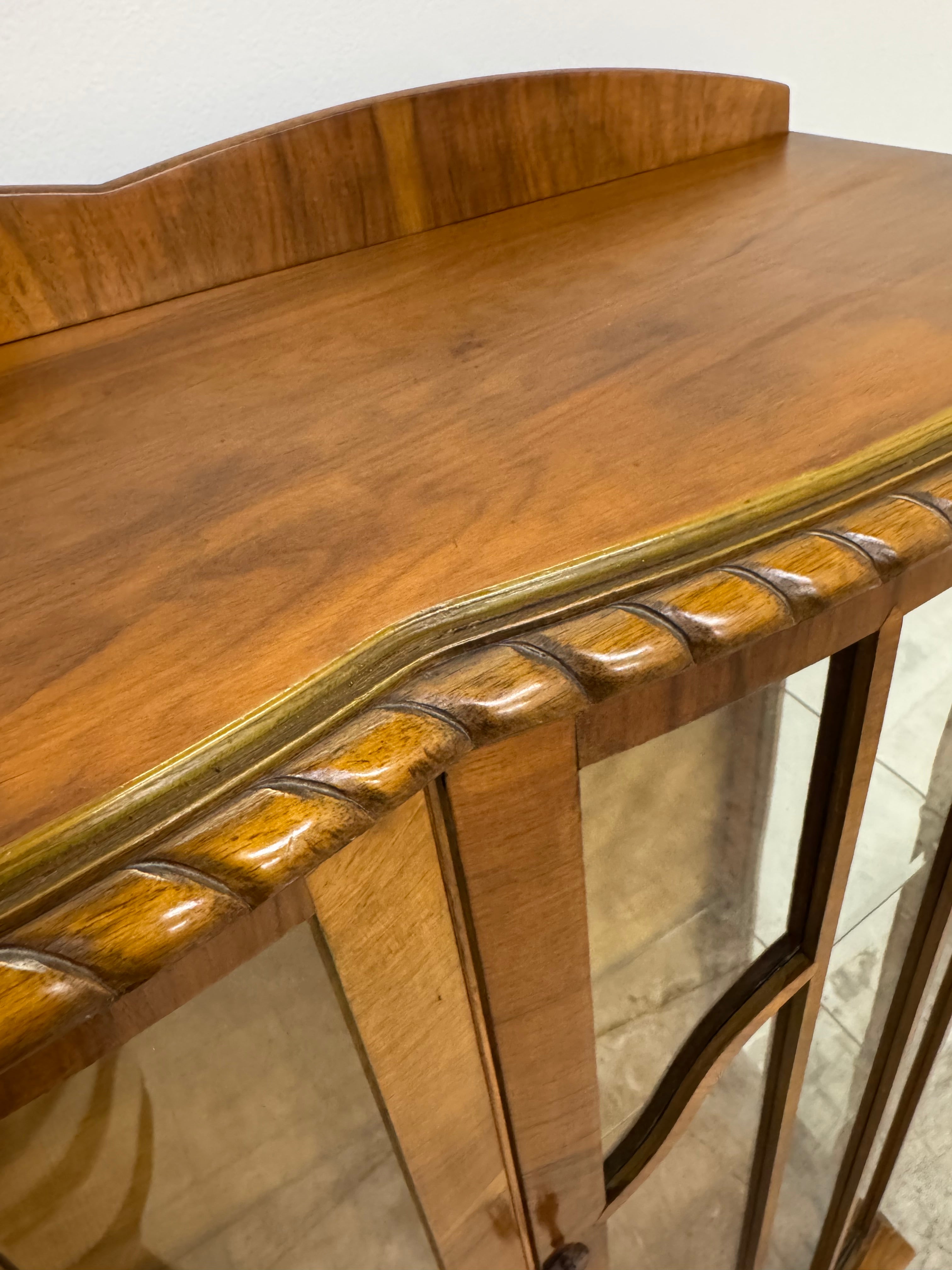 Vintage Walnut Serpentine Cabinet