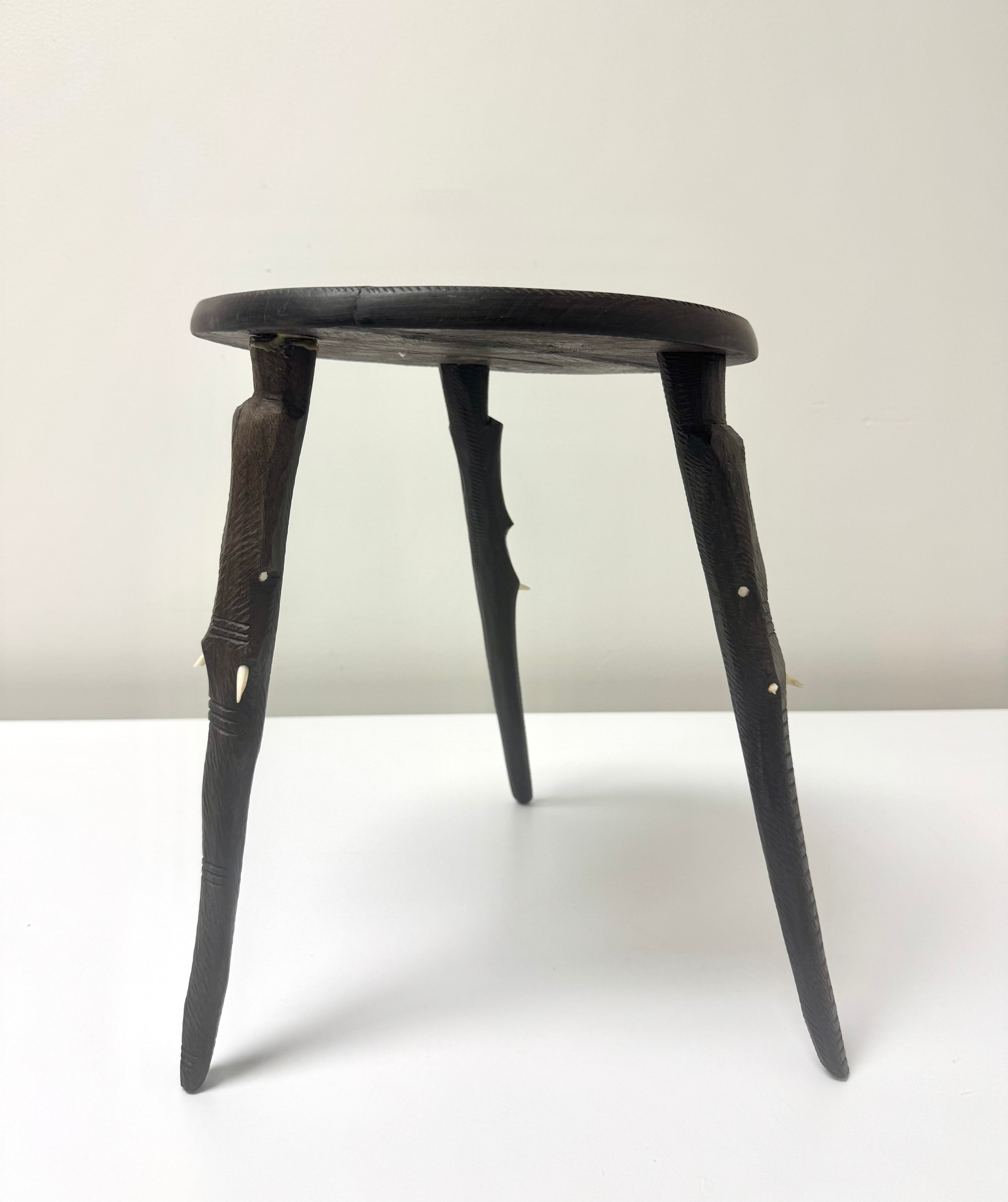 Vintage Hand-carved African Tripod Stool