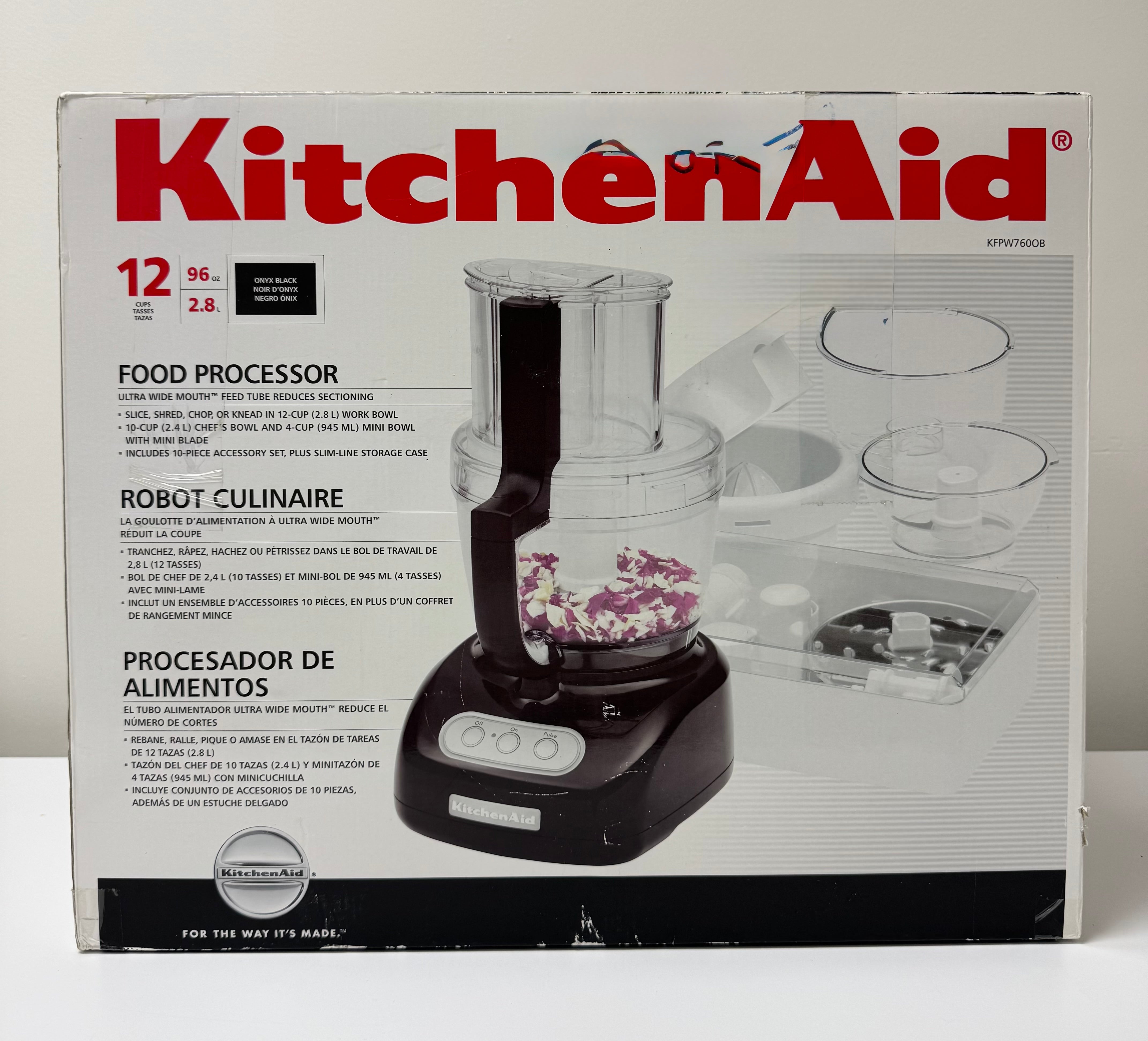 KITCHENAID 12-cup Food Processor Onyx Black