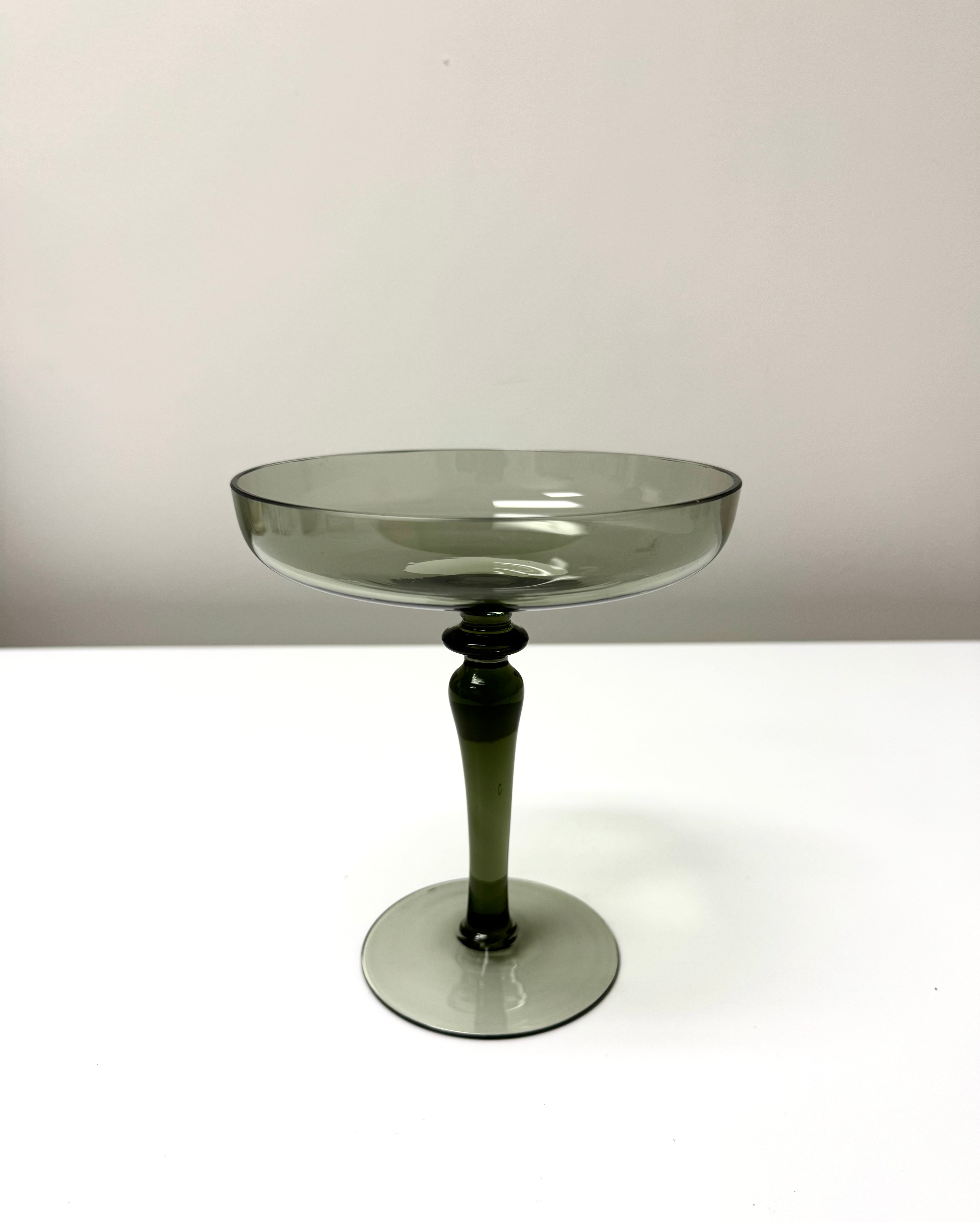 Tawny Smoke Glass Compote