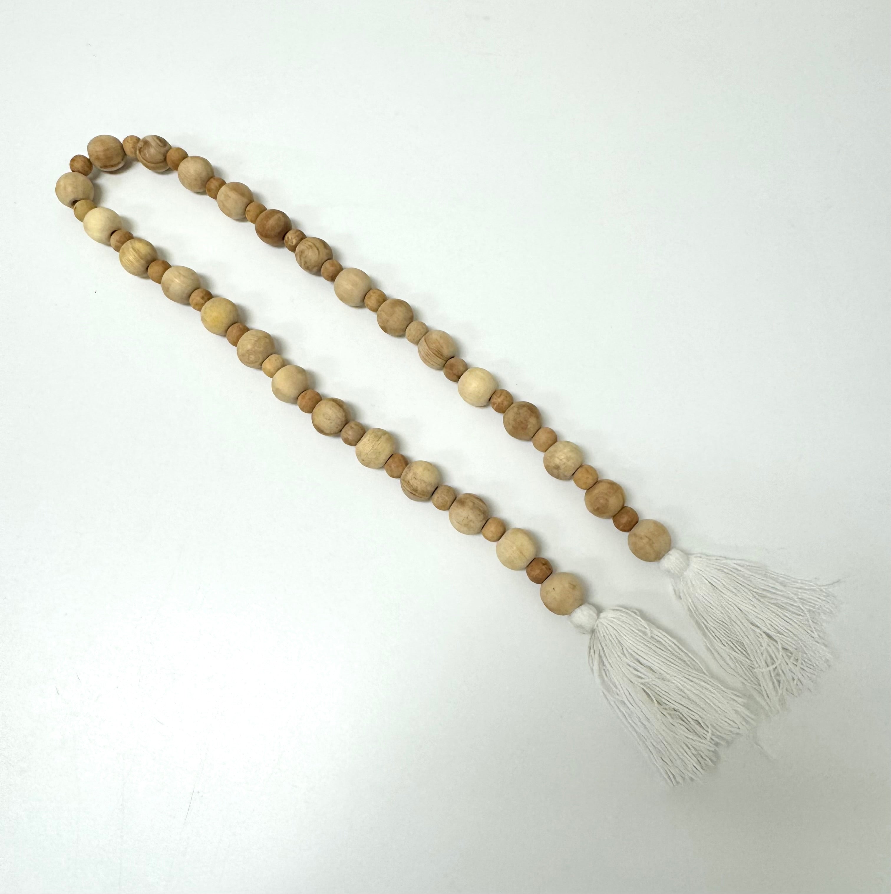Natural Wood Bead Garland
