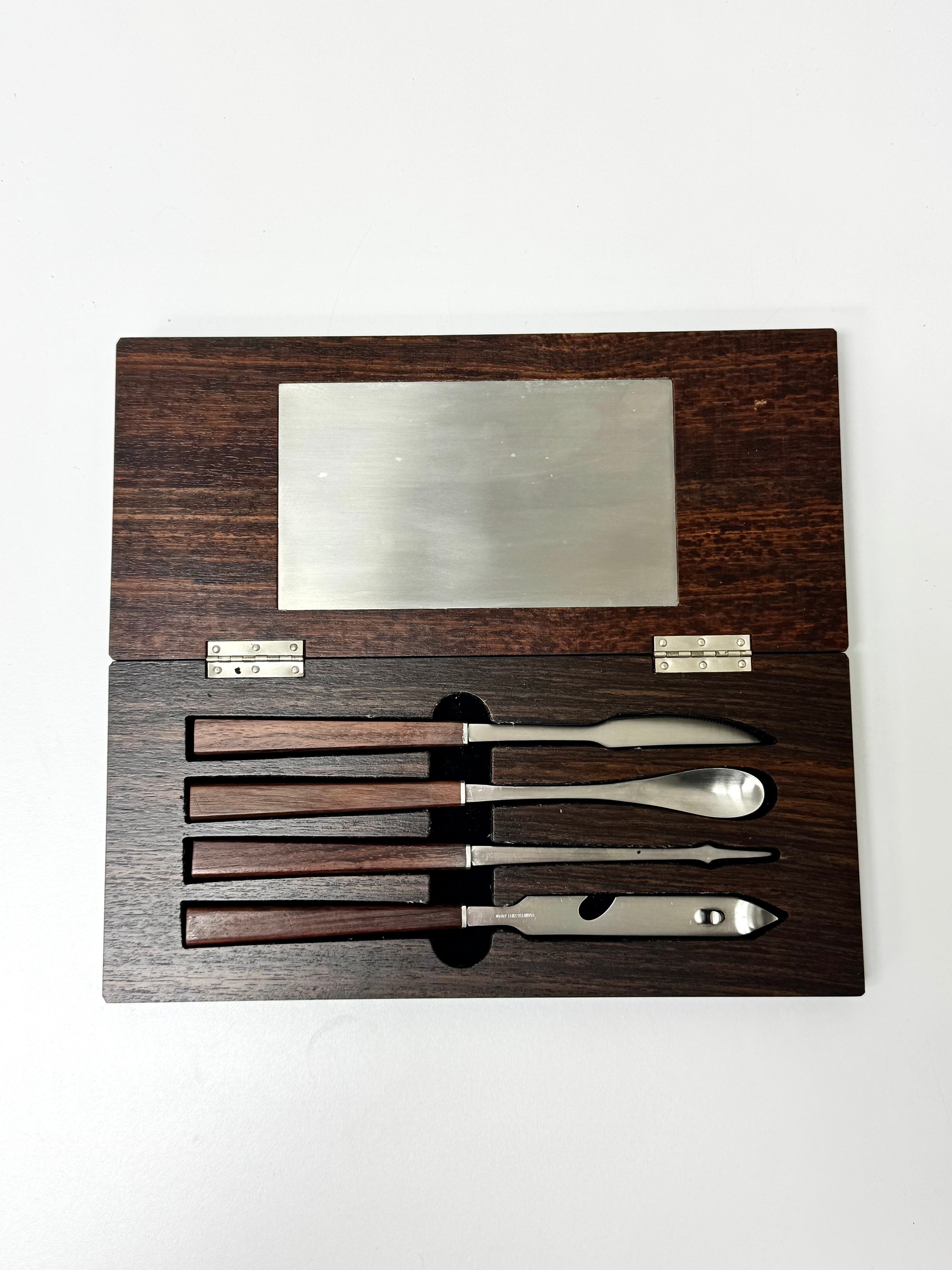 Vintage MCM Rosewood Bar Set