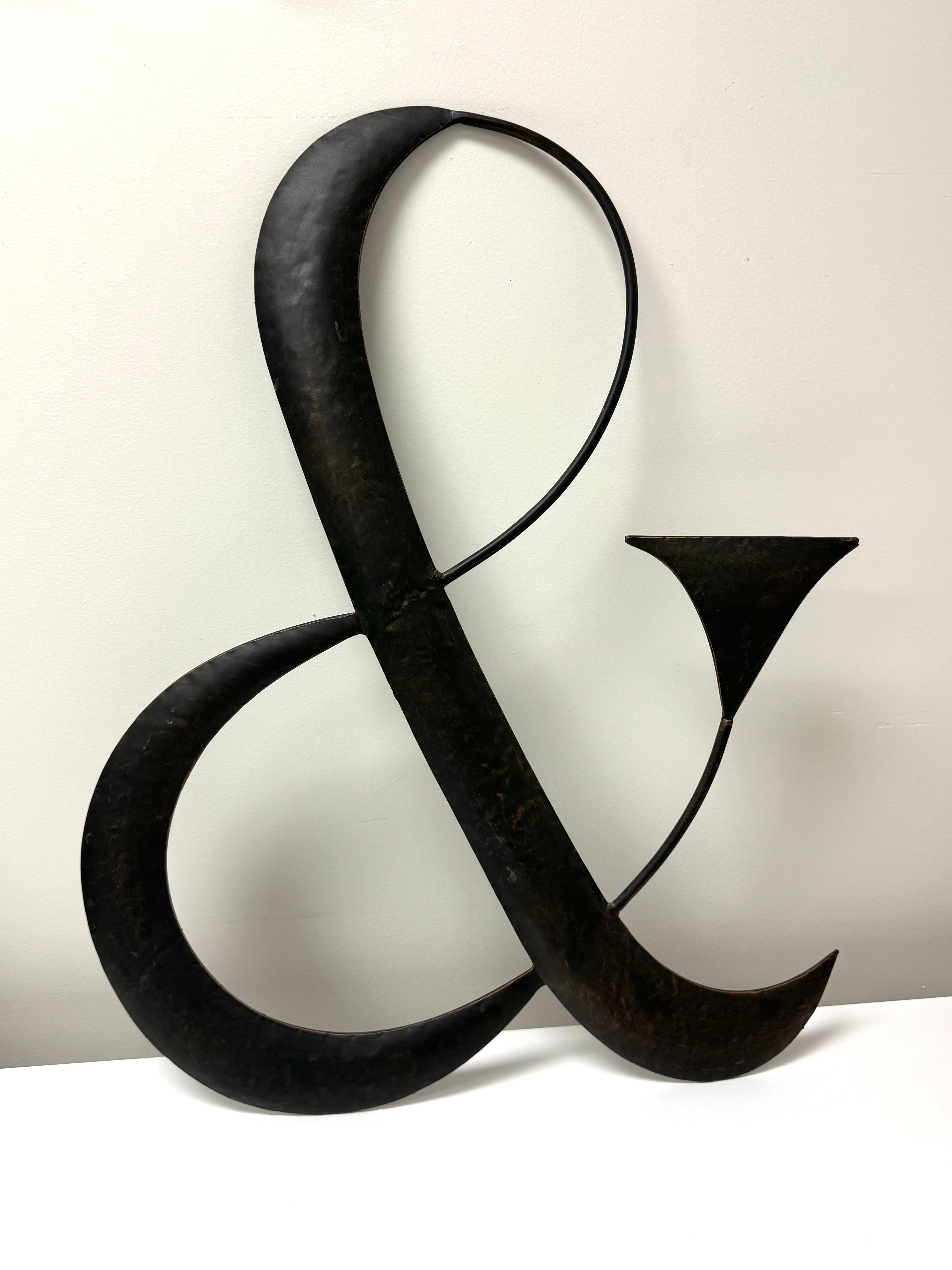 Burnished Metal Ampersand Wall Decor