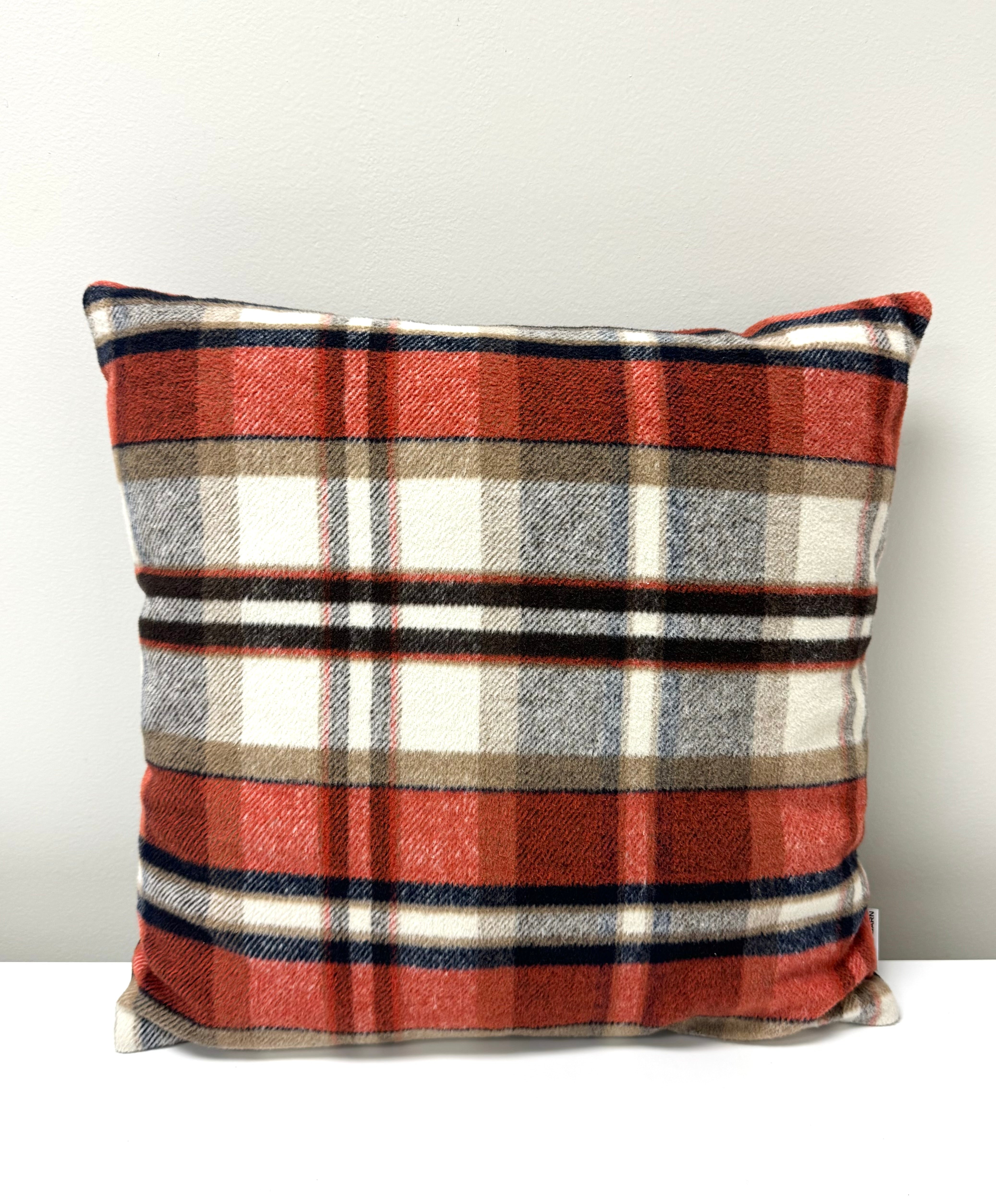 Red Plaid 19" Pillow
