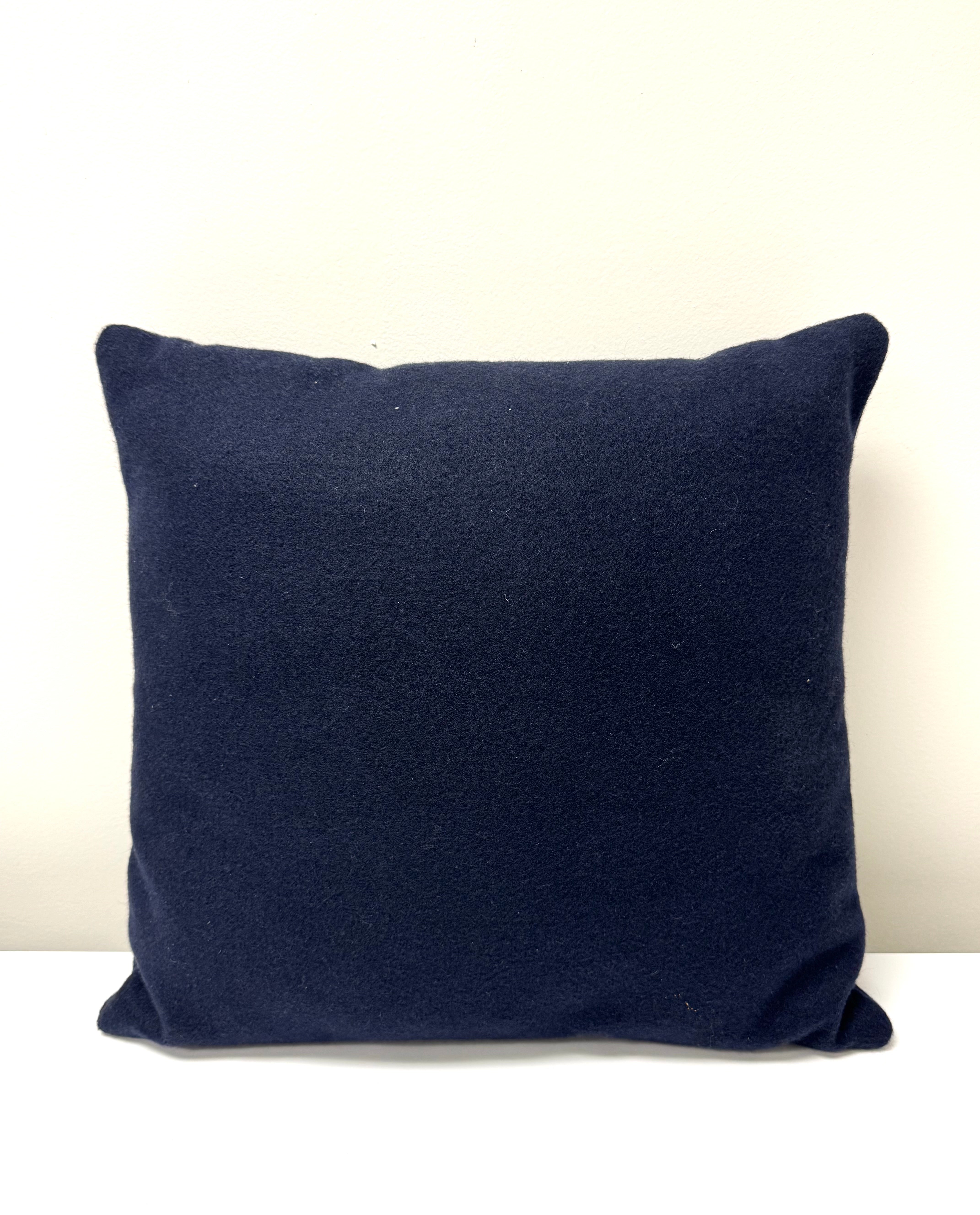 Navy Felt 19" Pillow