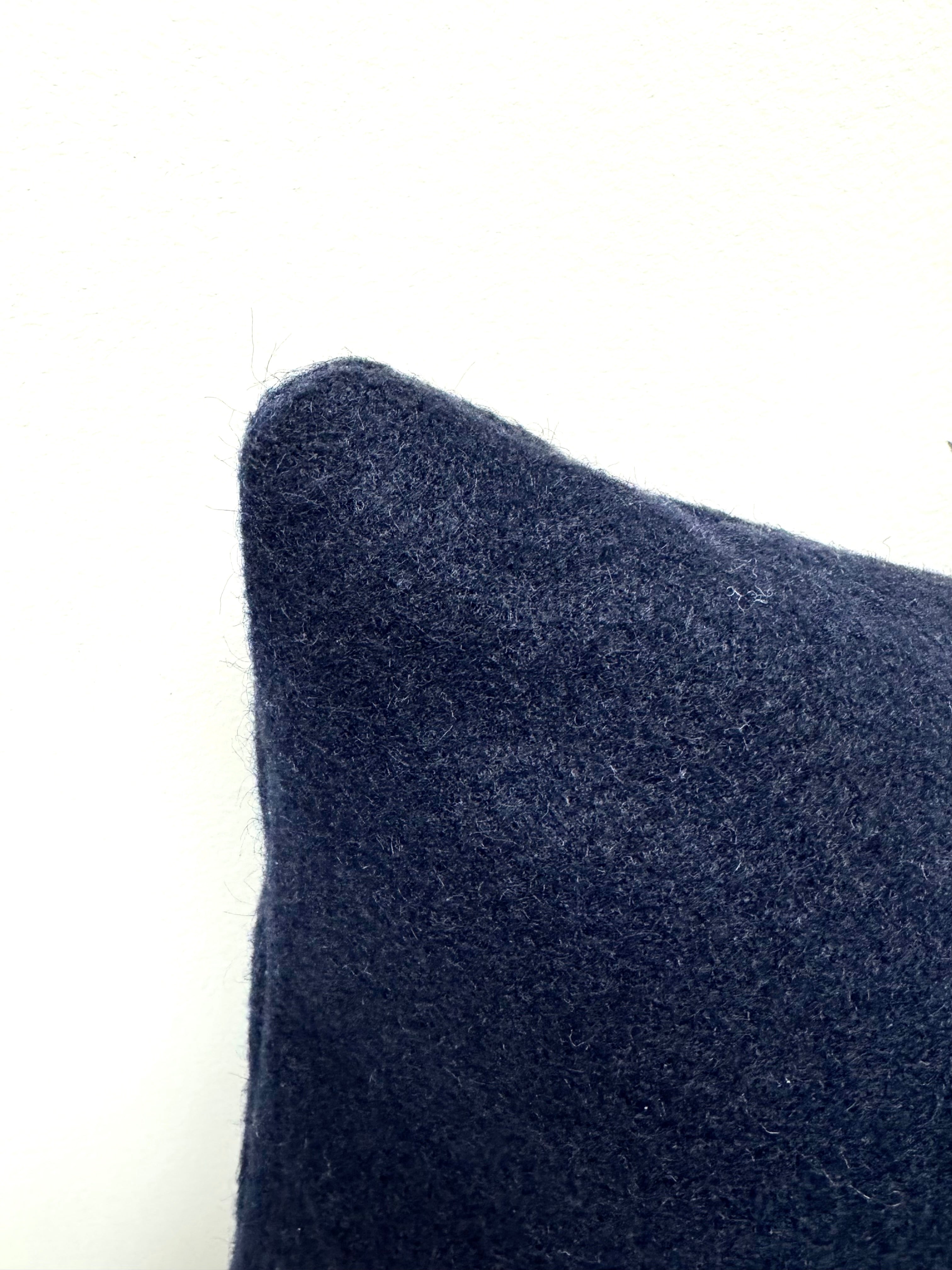 Navy Felt 19" Pillow