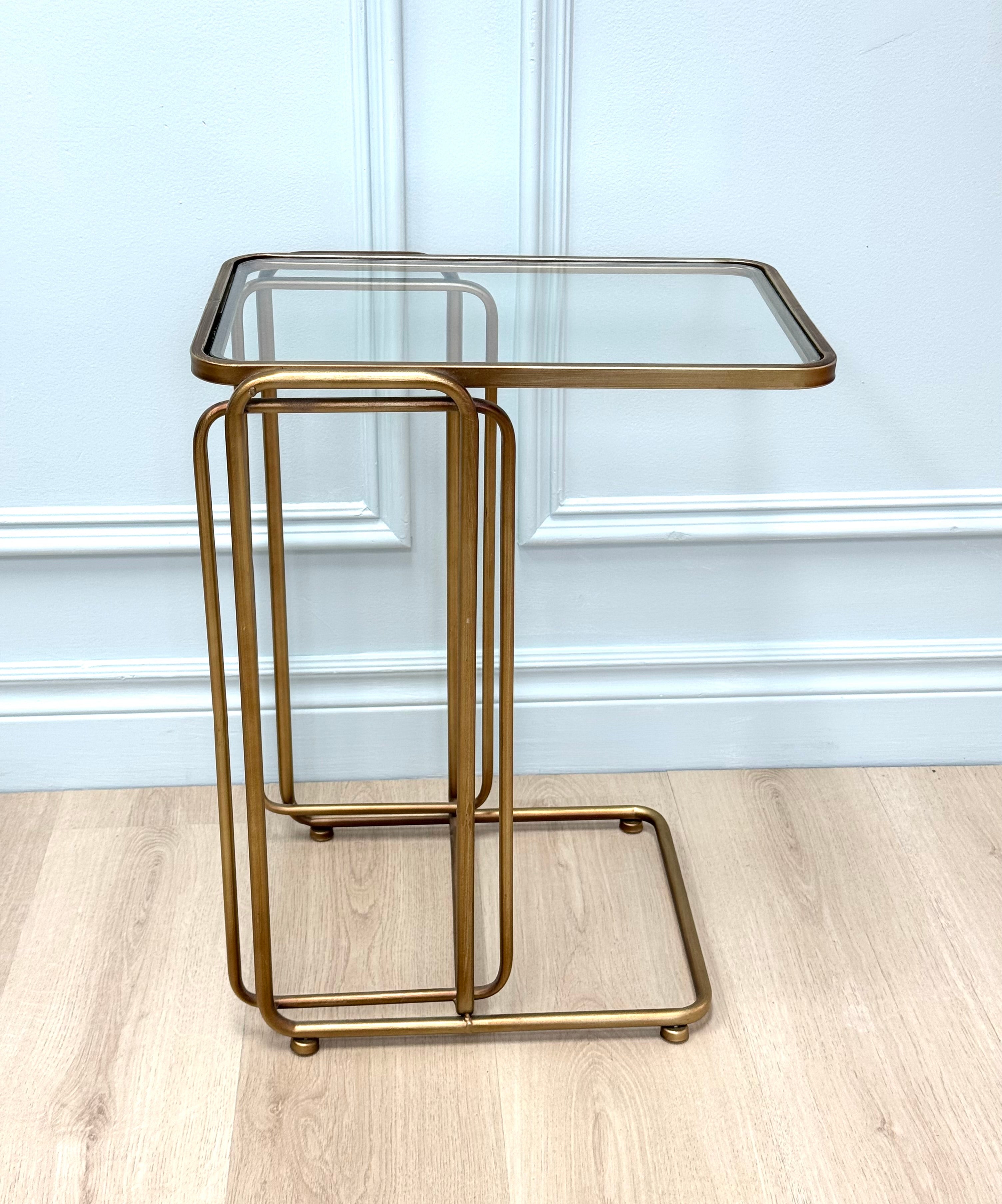 Matte Brass Side Table