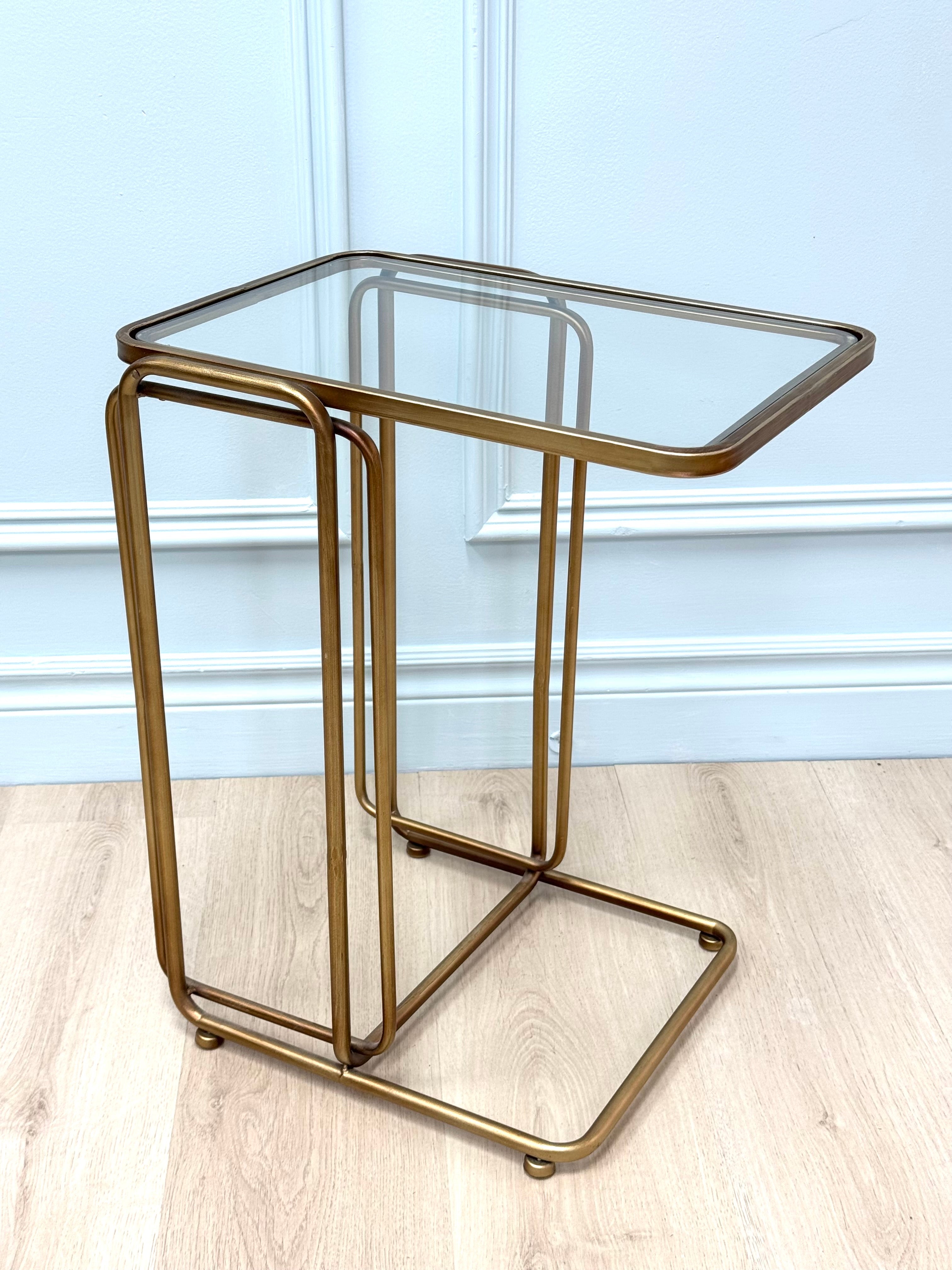 Matte Brass Side Table