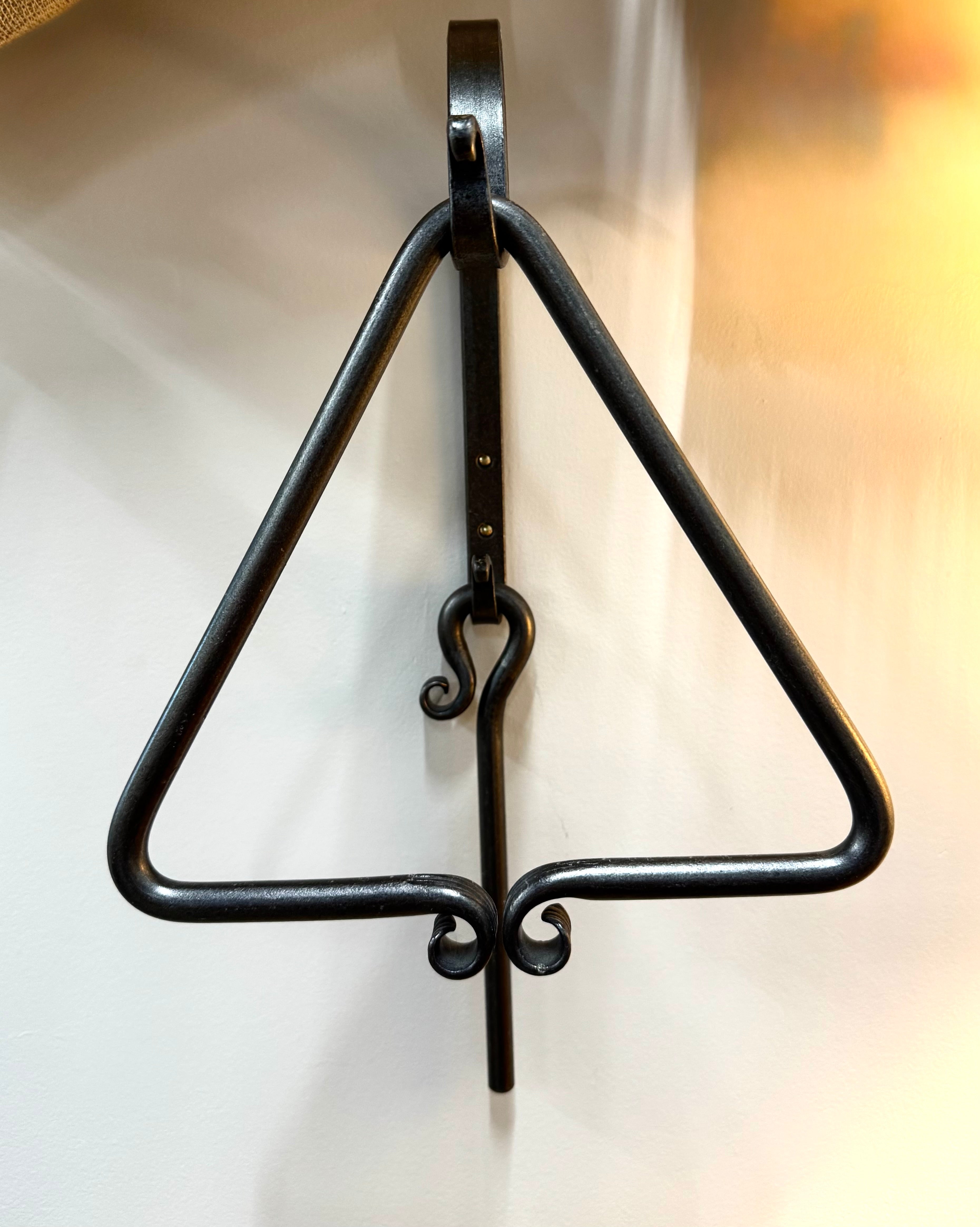 Dark Gray Iron Dinner Bell Triangle