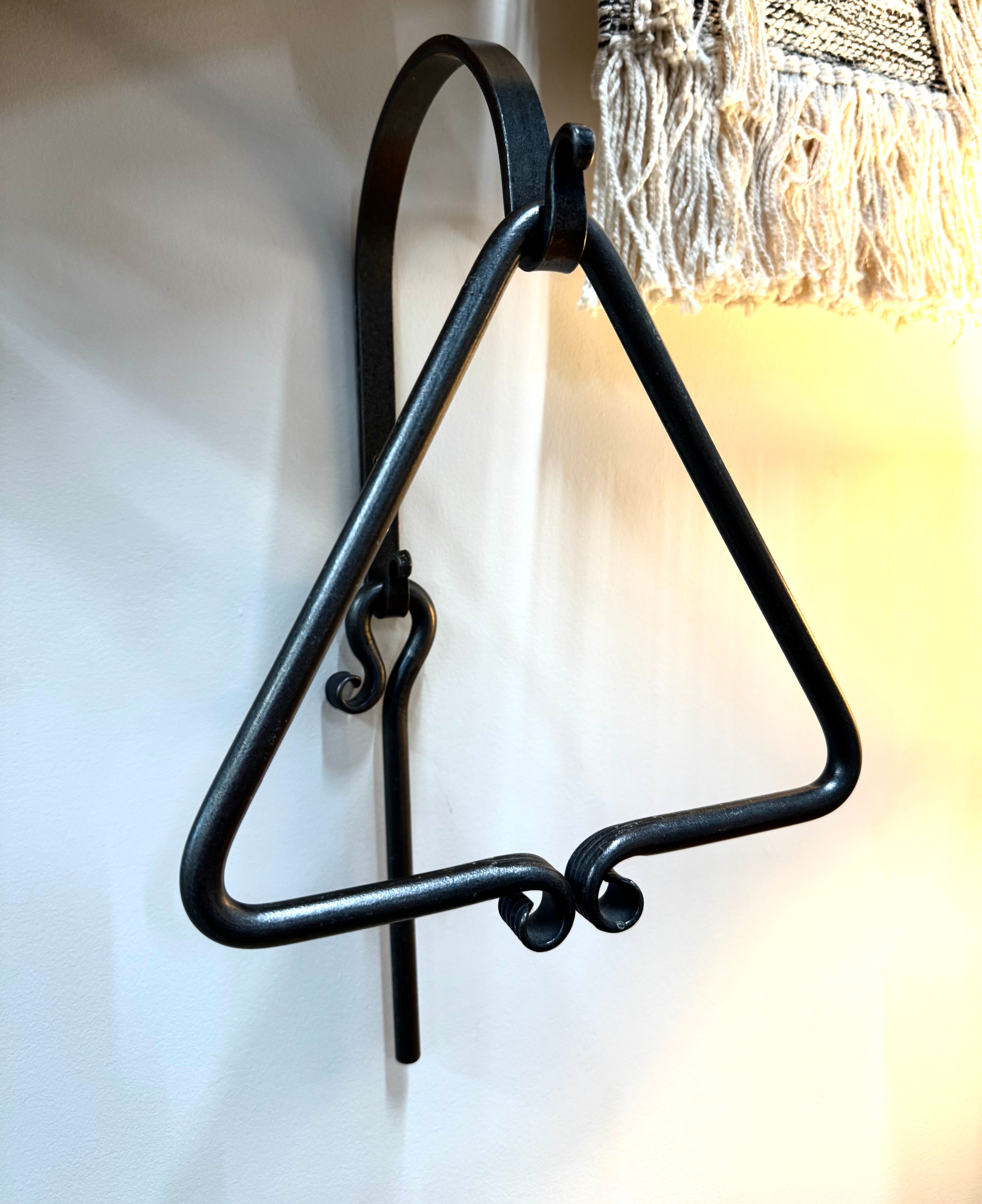 Dark Gray Iron Dinner Bell Triangle