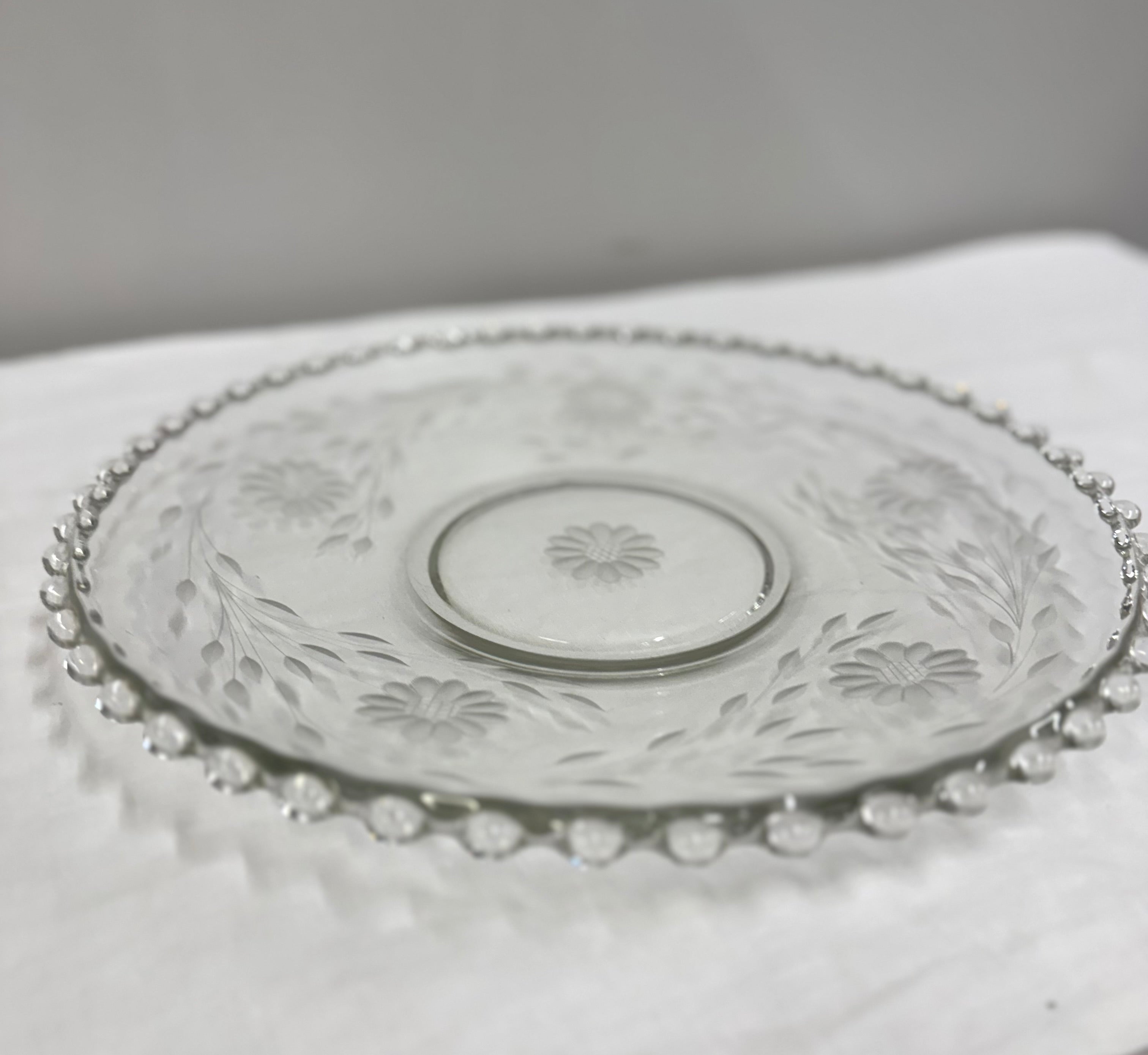 Cornflower Candlewick 13-1/4" Serving Plate