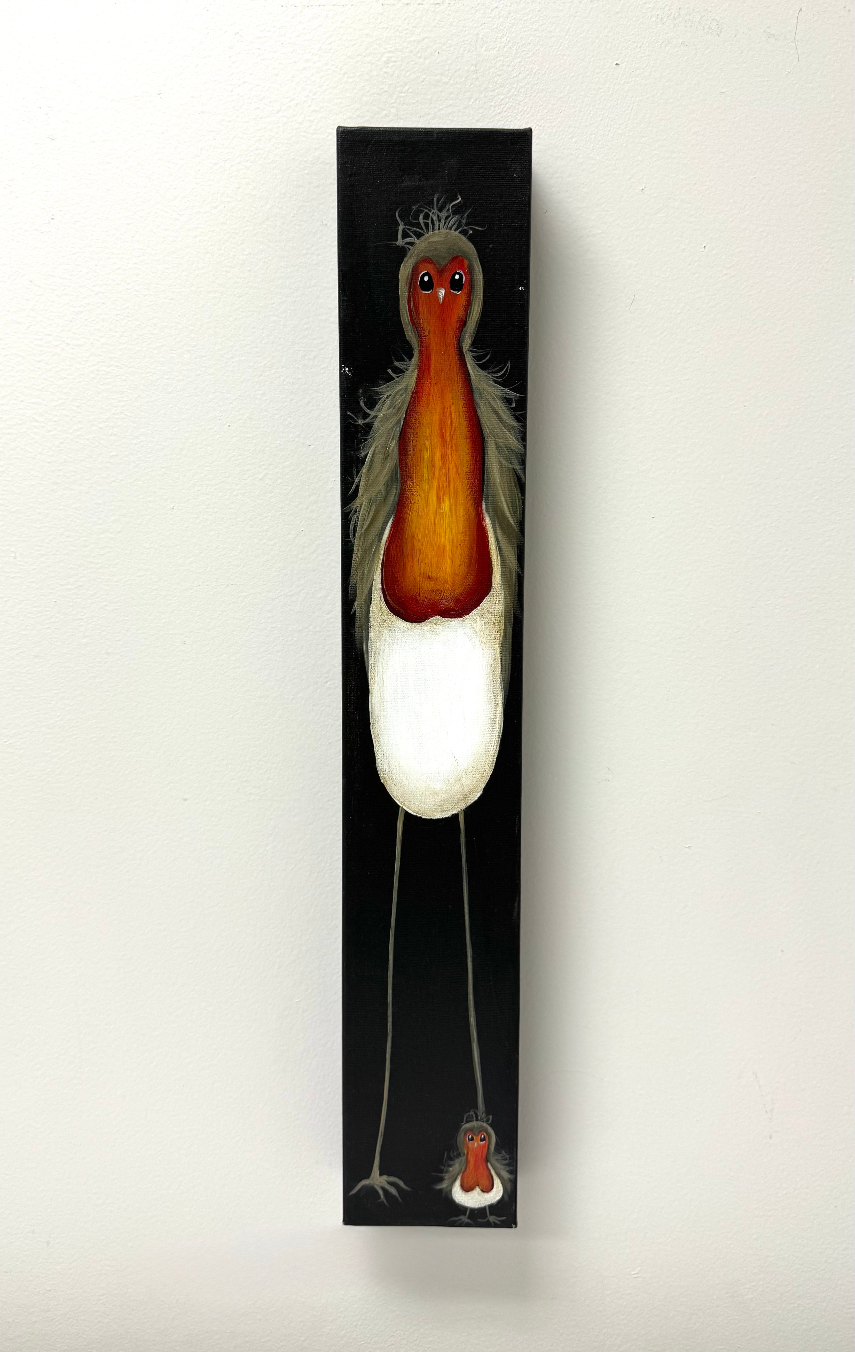 Crazy Bird and Chick Canvas Art