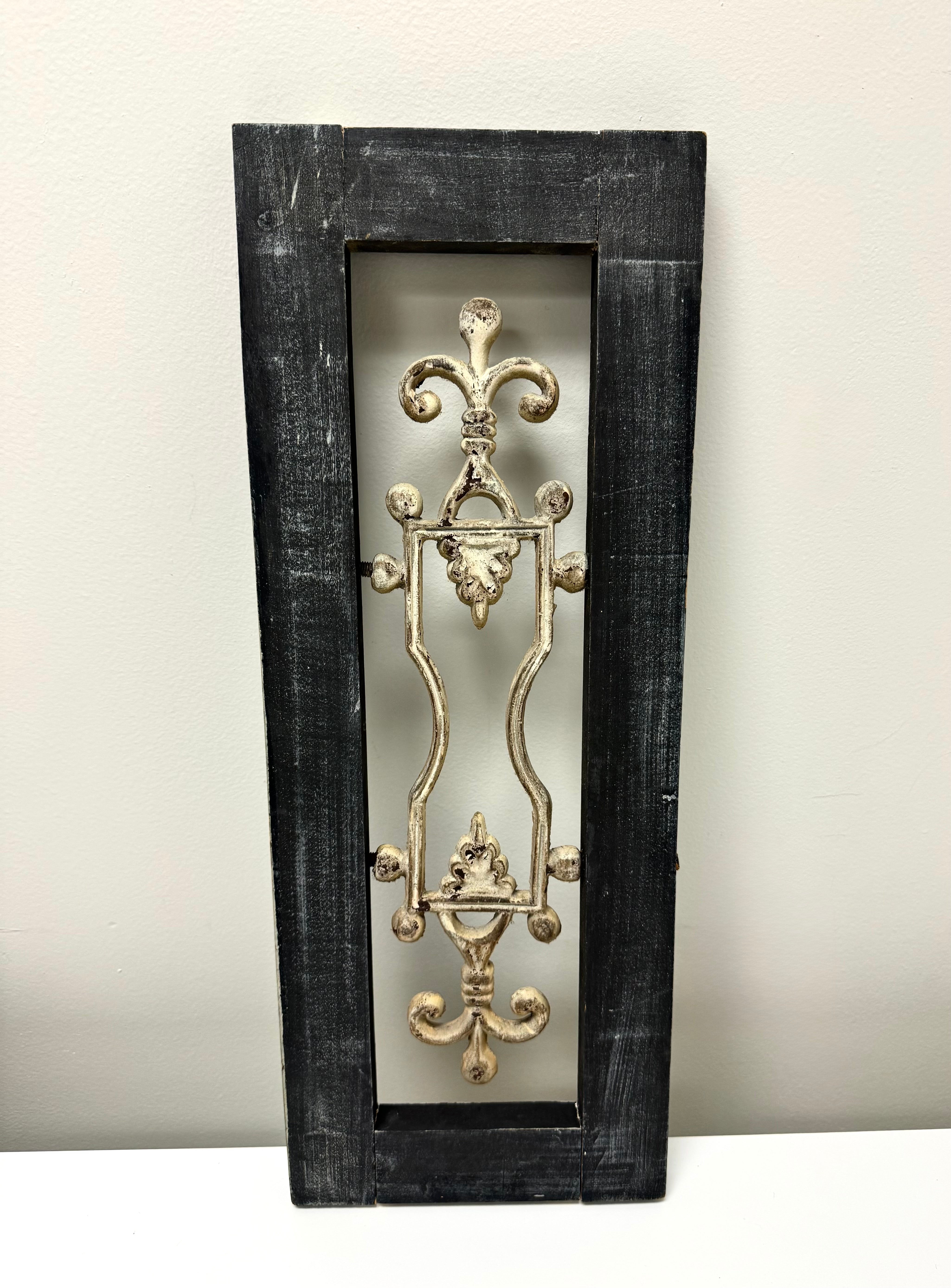 Rustic Wood & Iron Panel