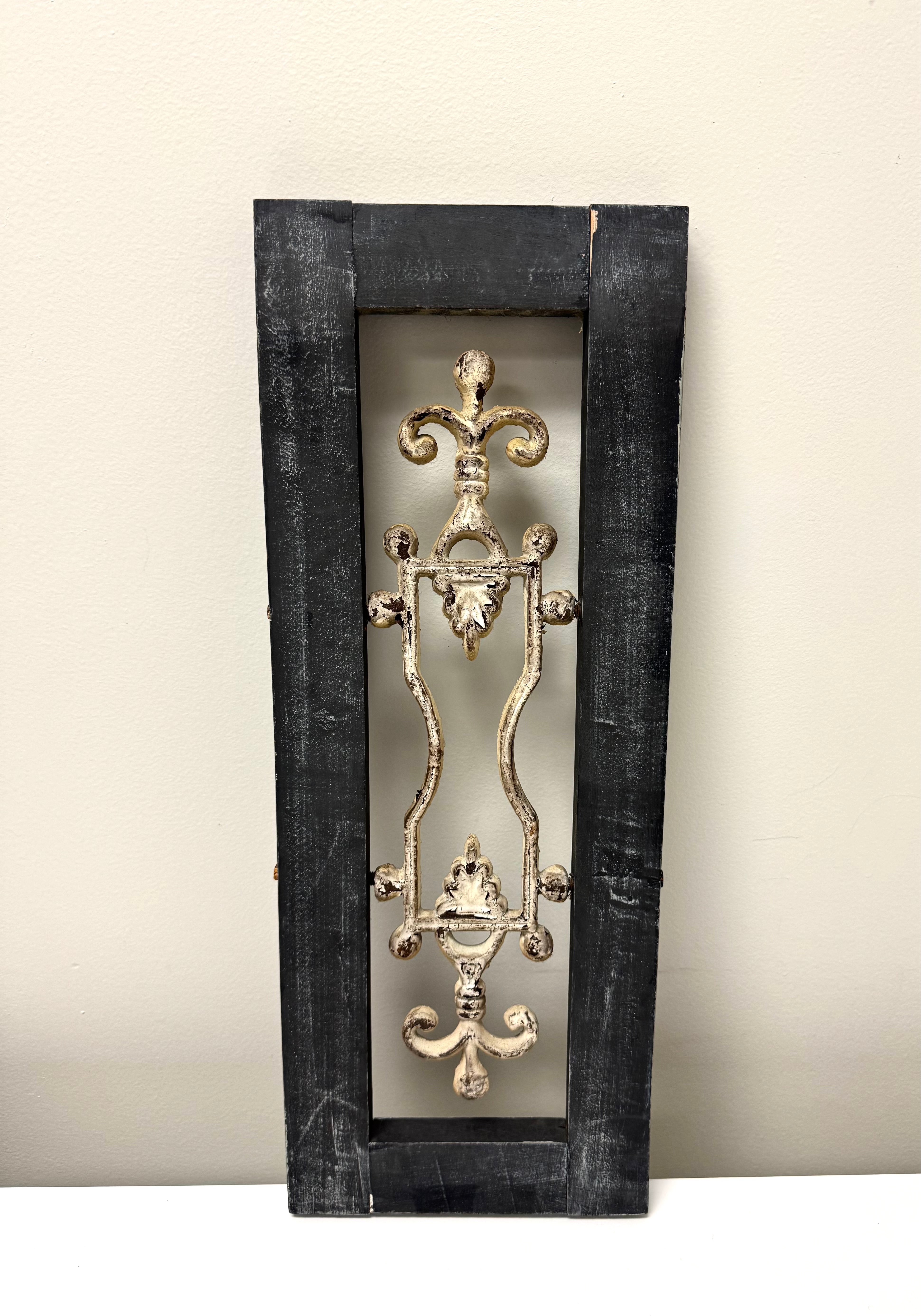 Rustic Wood & Iron Panel