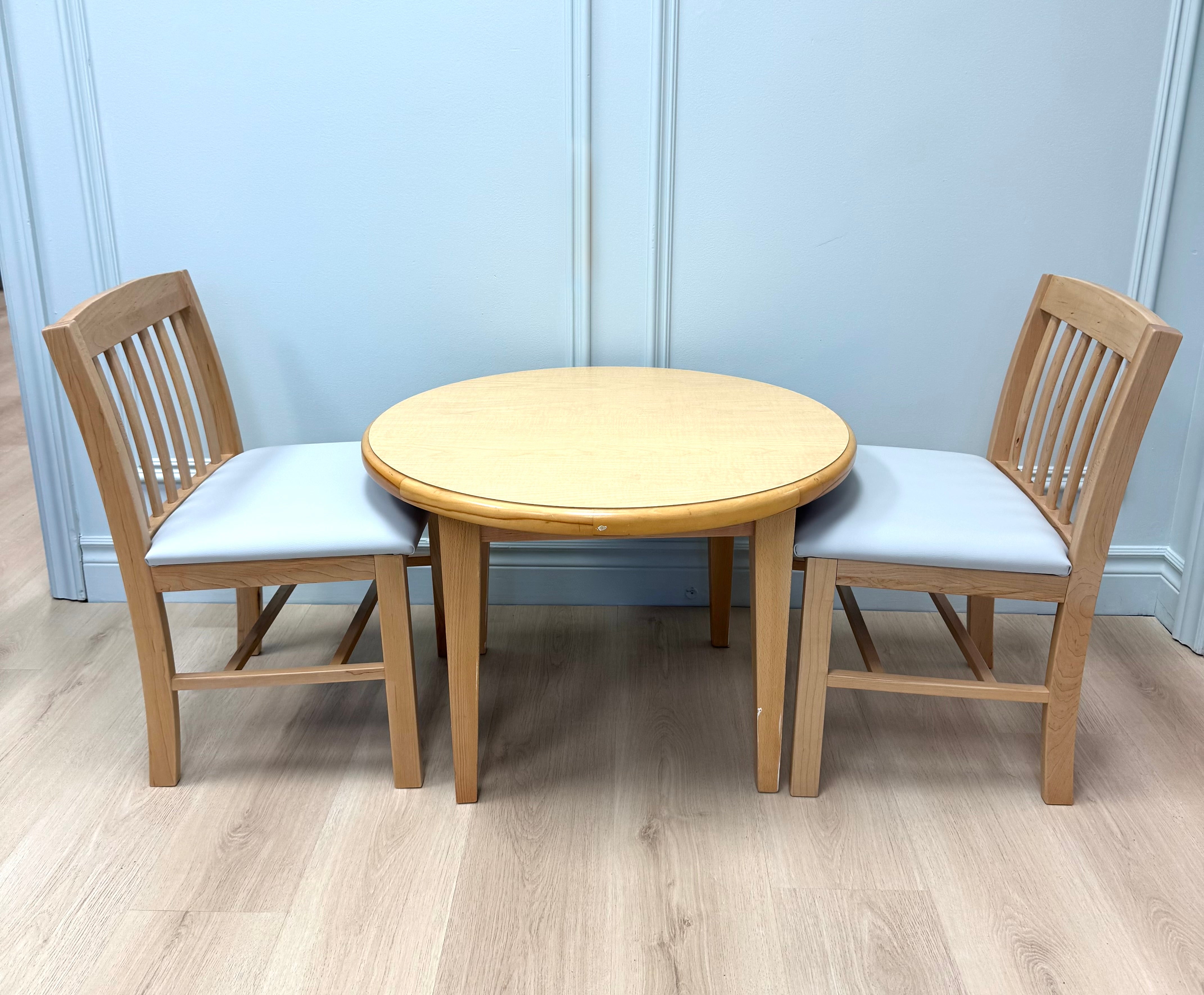 Solid Maple Children's Table & Two Chairs