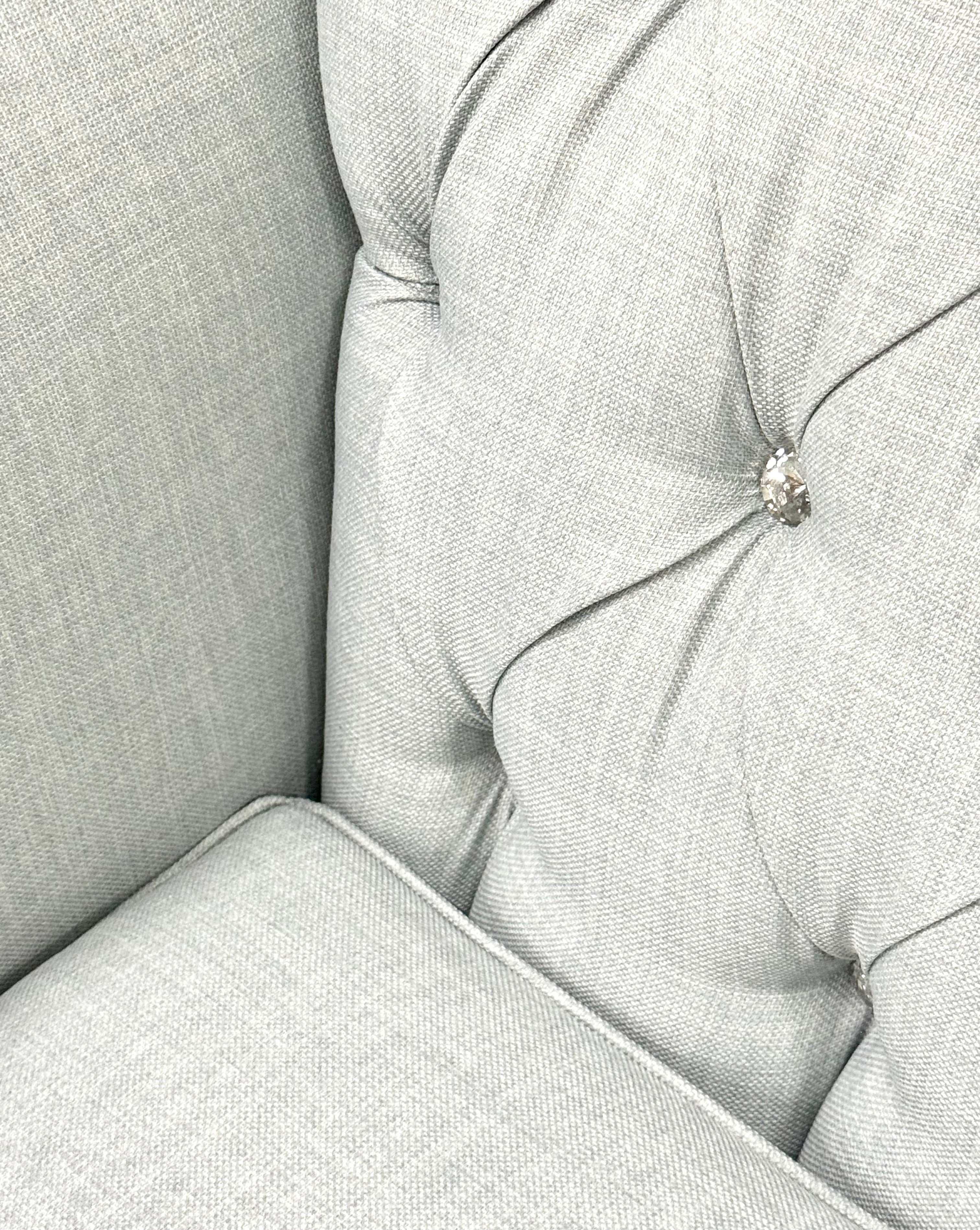 Powder Blue Tufted 86" Sofa