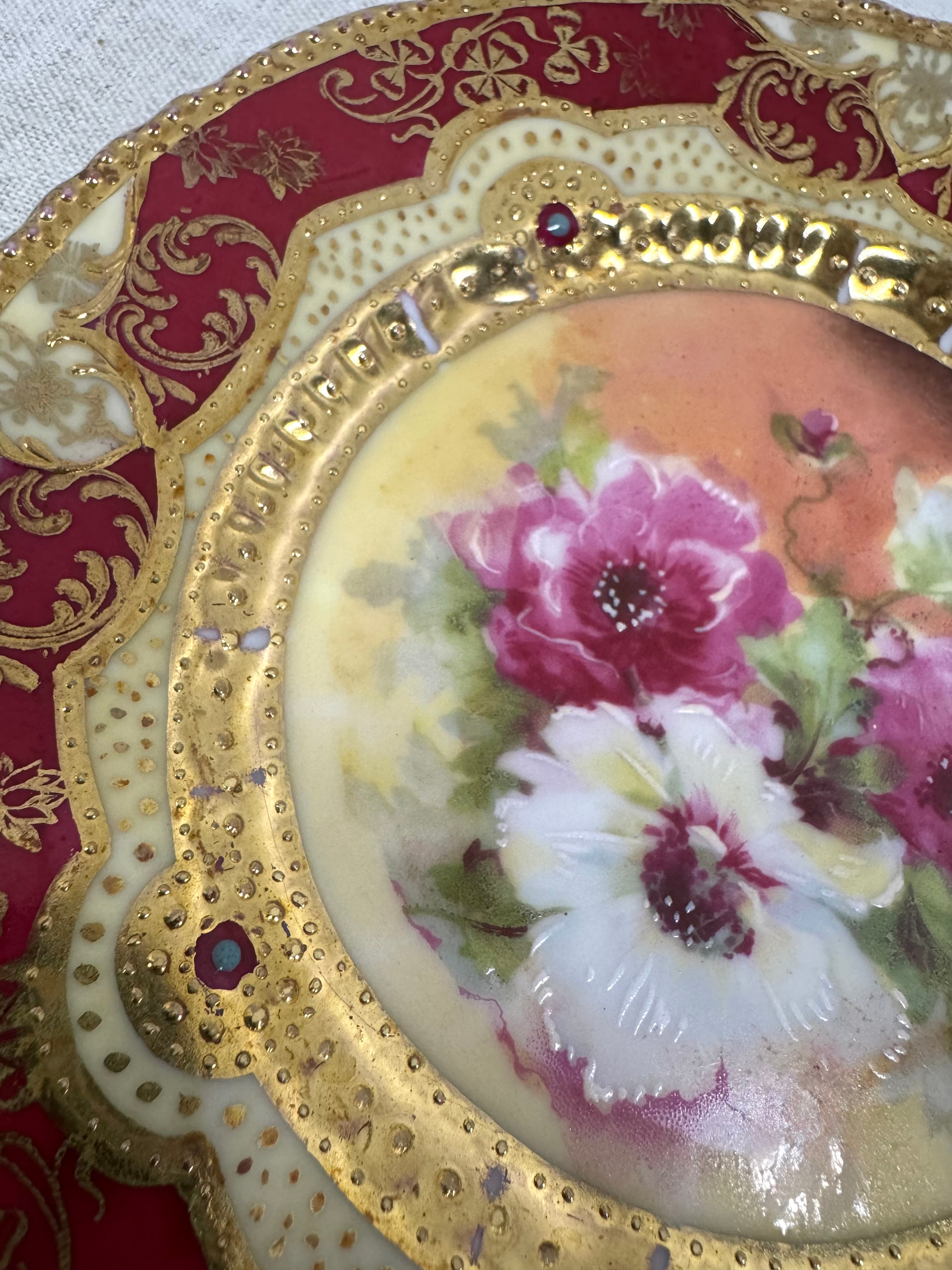 Antique SEVRES Demitasse Cup & Saucer and Plate Set