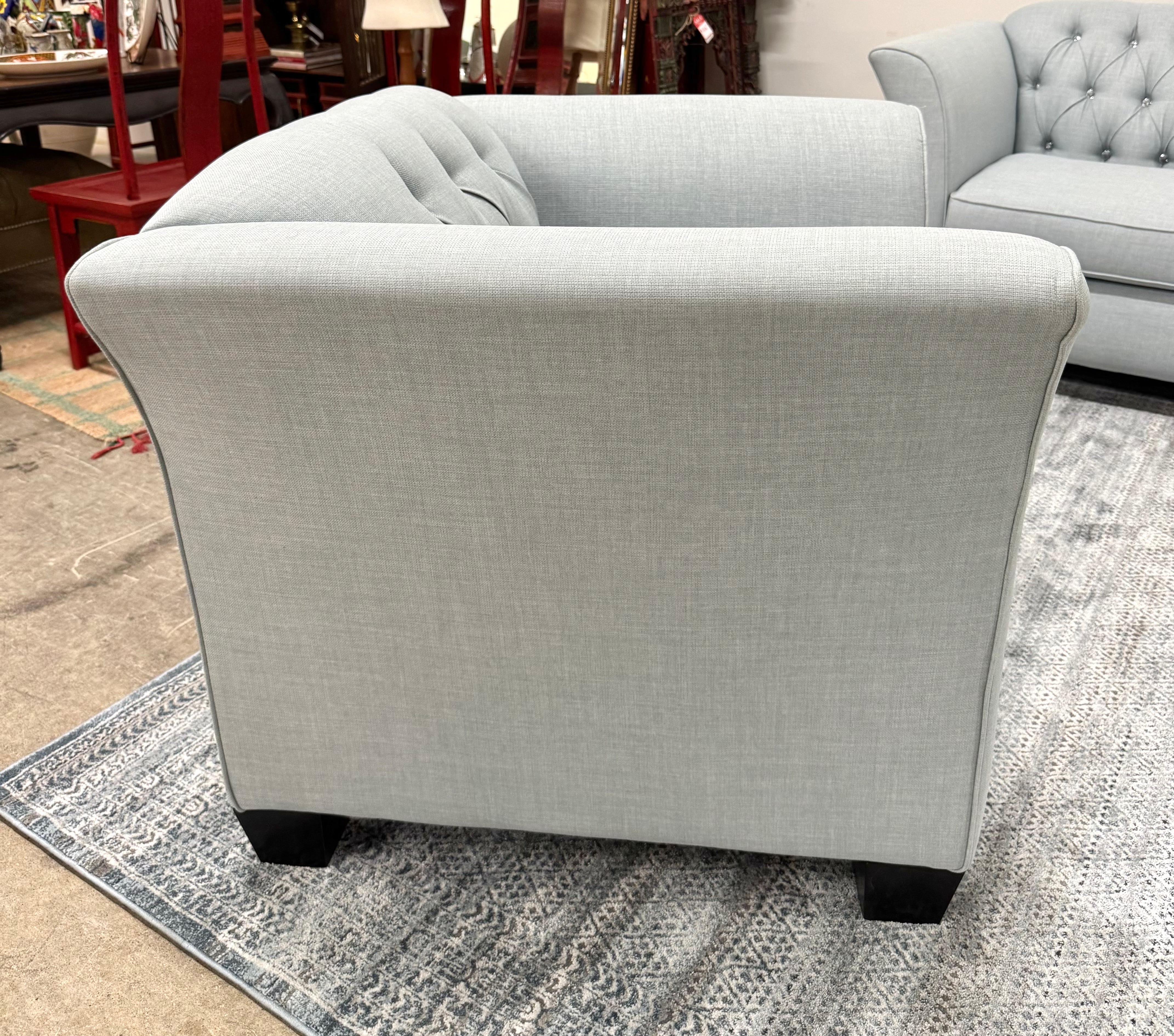 Powder Blue Tufted Chair